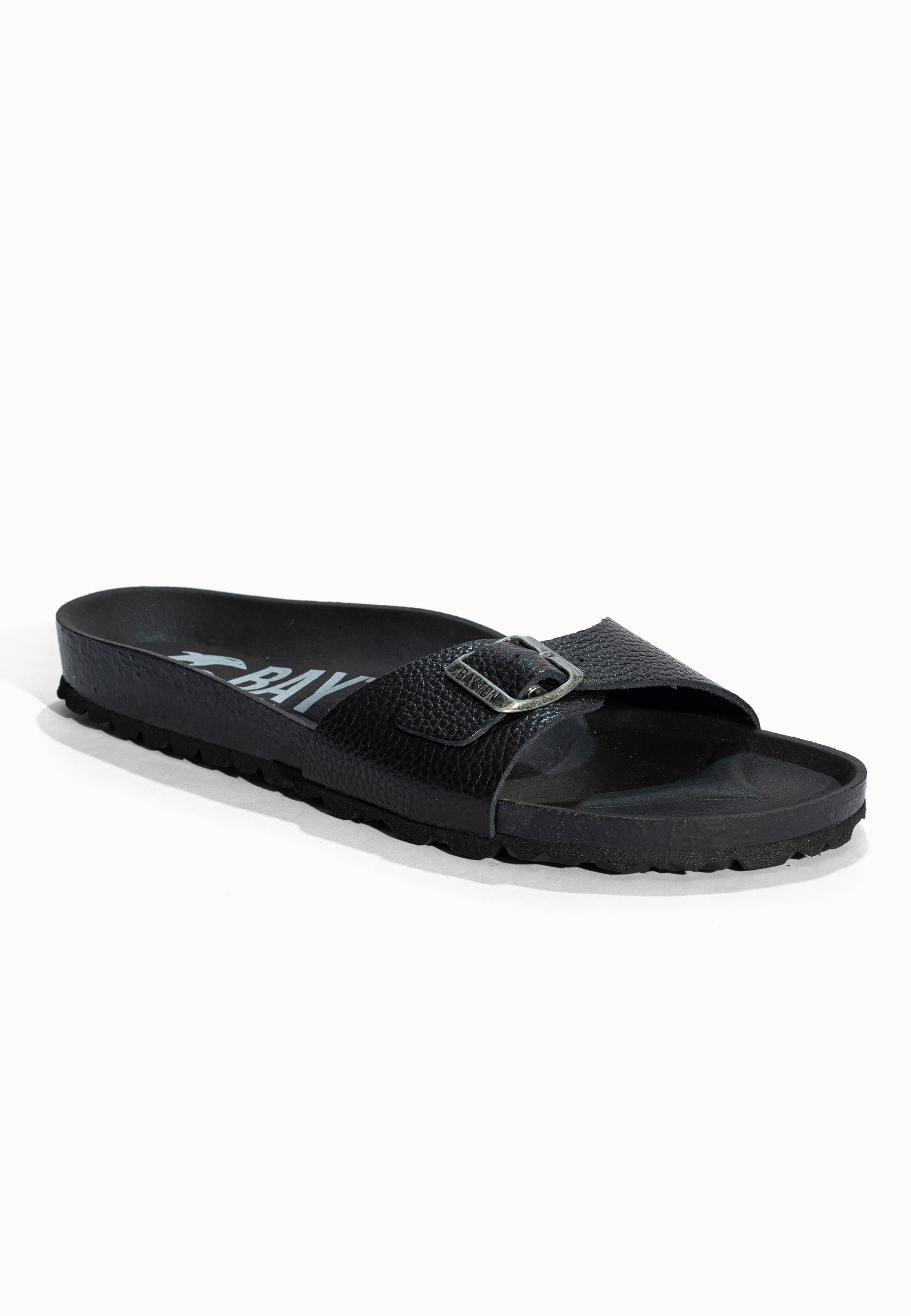 Sandales 1 Bride Zephyr Noir en Cuir Bayton pour Homme