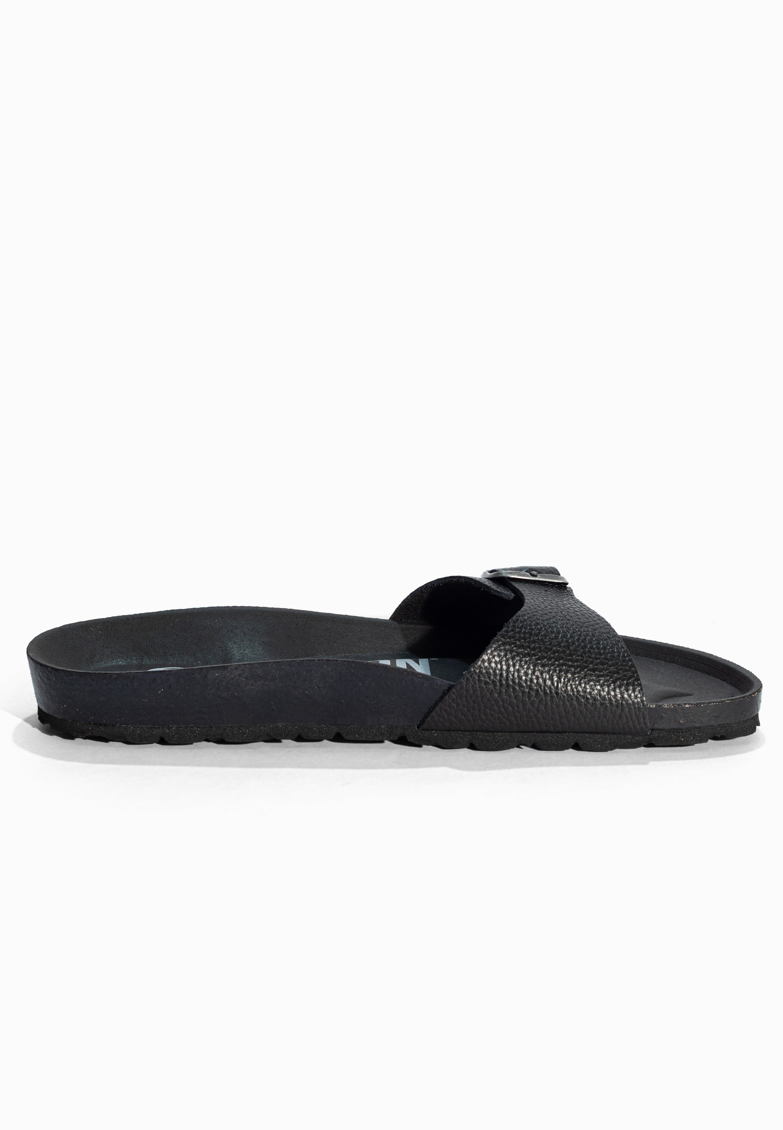 Sandales 1 Bride Zephyr Noir en Cuir Bayton pour Homme