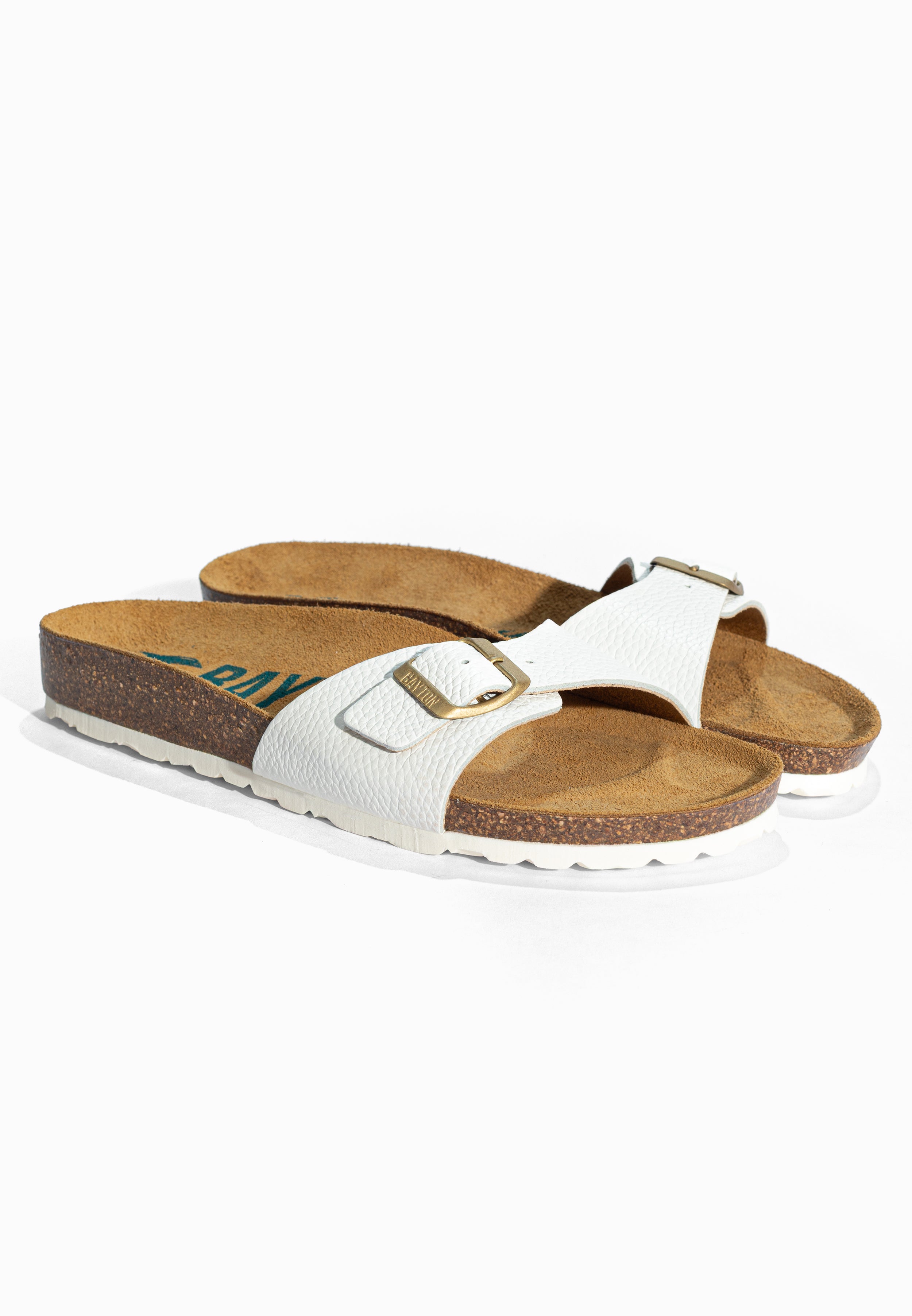 Sandales 1 Bride Zephyr Blanc en Cuir Bayton pour Femme