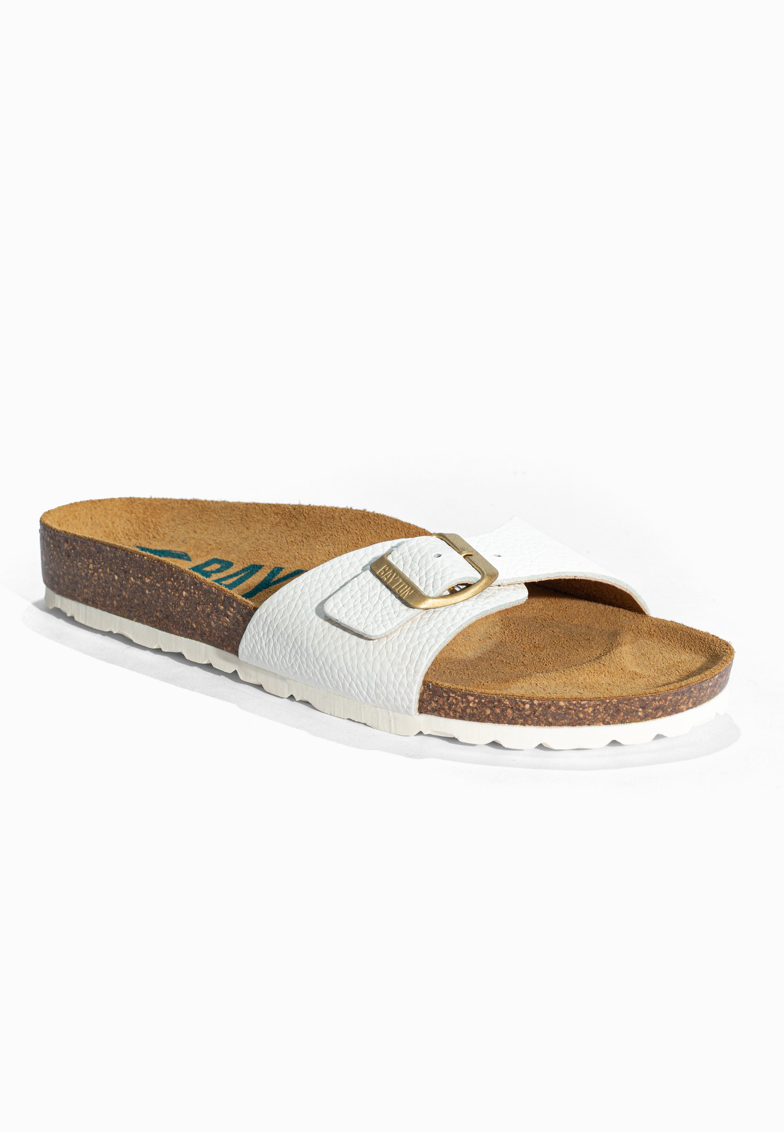 Sandales 1 Bride Zephyr Blanc en Cuir Bayton pour Femme