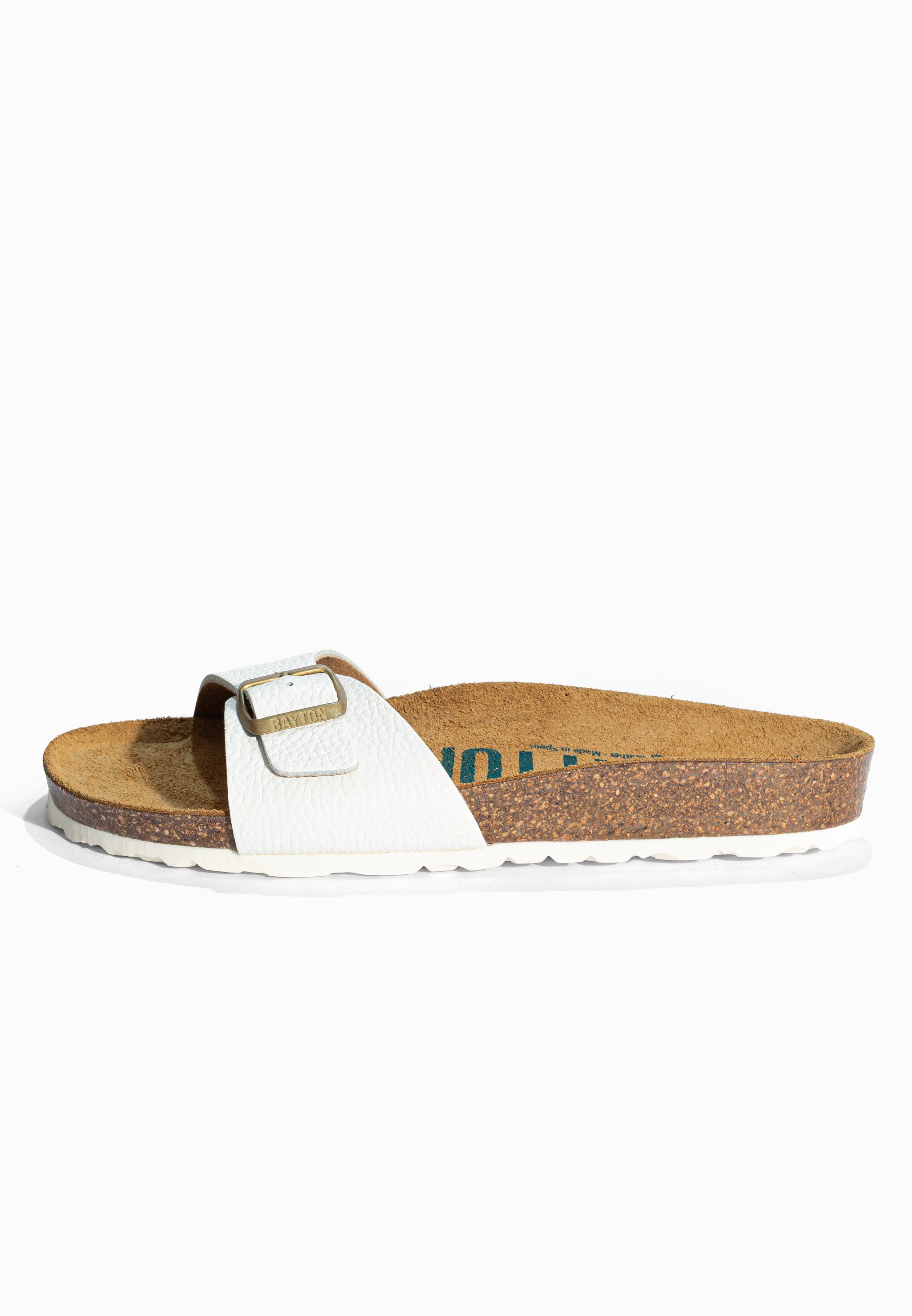 Sandales 1 Bride Zephyr Blanc en Cuir Bayton pour Femme