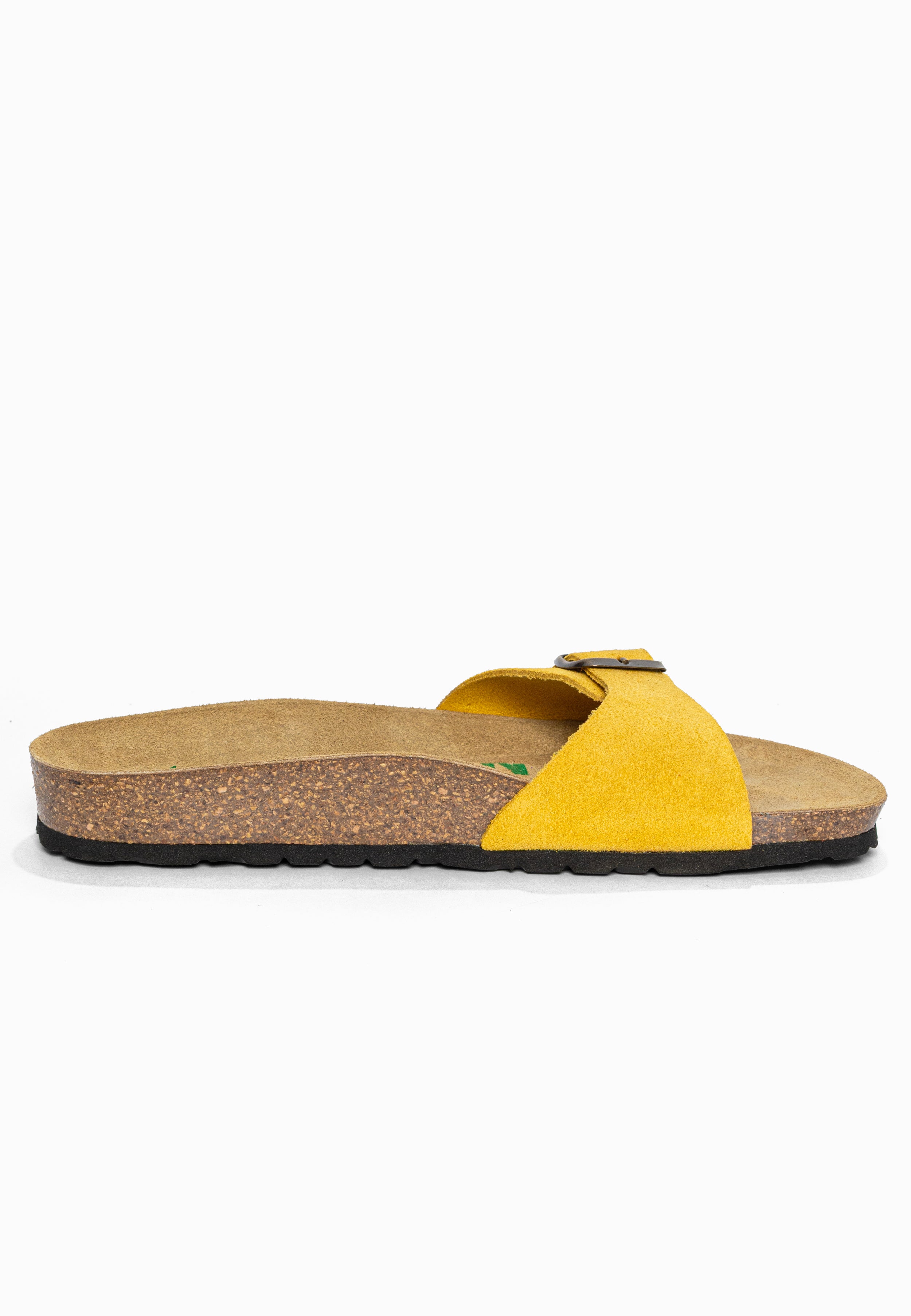 Sandales 1 Bride Zephyr Jaune en Cuir Suédé Bayton pour Femme