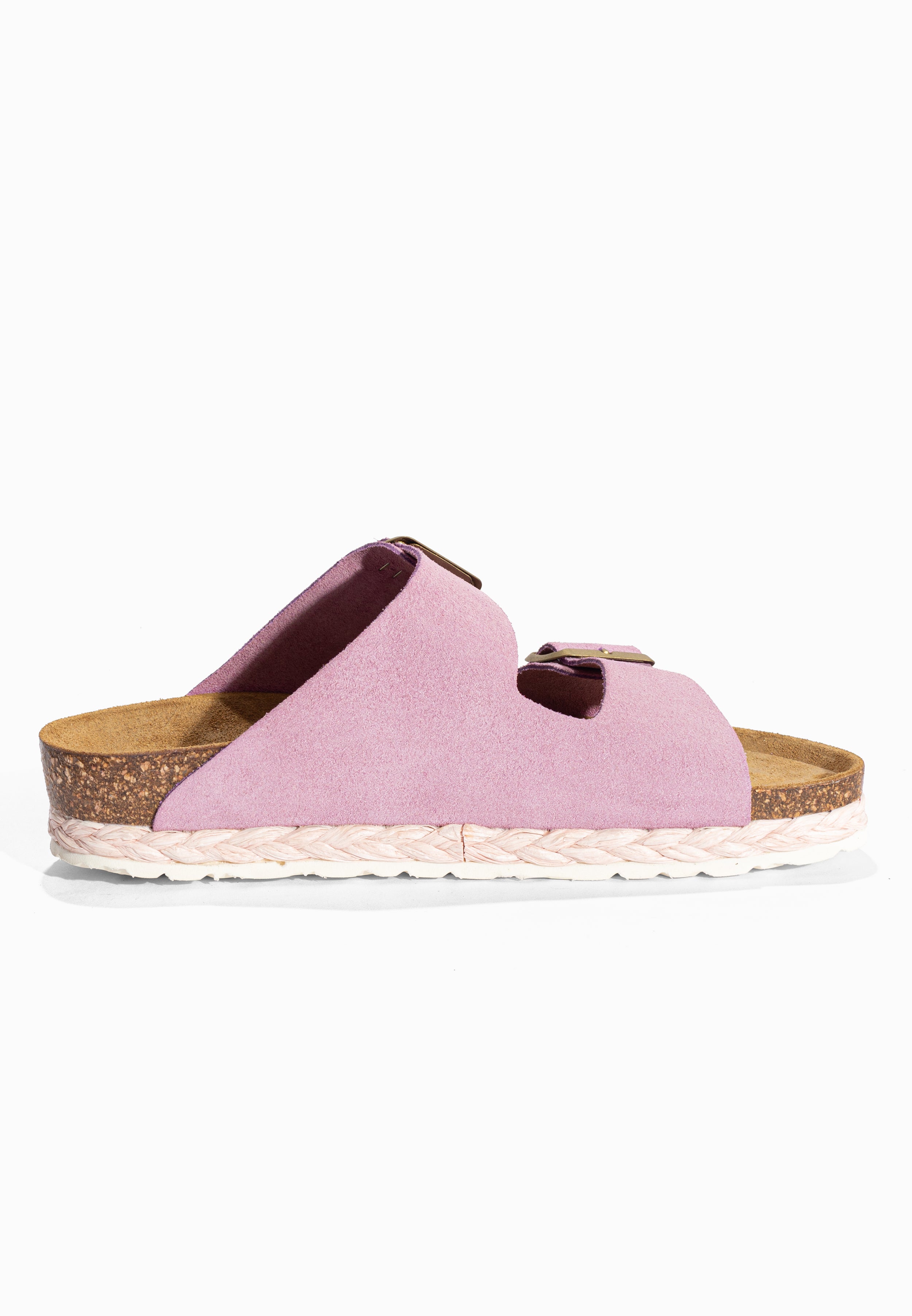 Sandales 2 Brides Benalla Lila en Cuir Suédé Bayton pour Femme