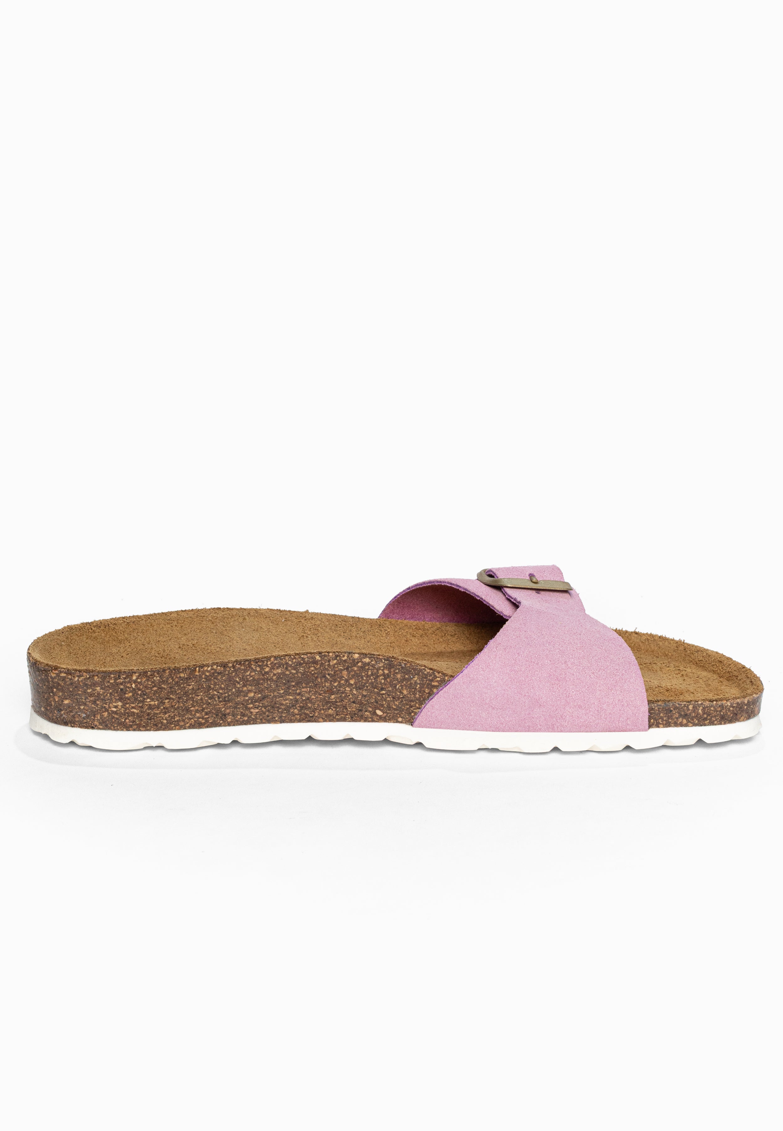 Sandales 1 Bride Zephyr Lila en Cuir Suédé Bayton pour Femme