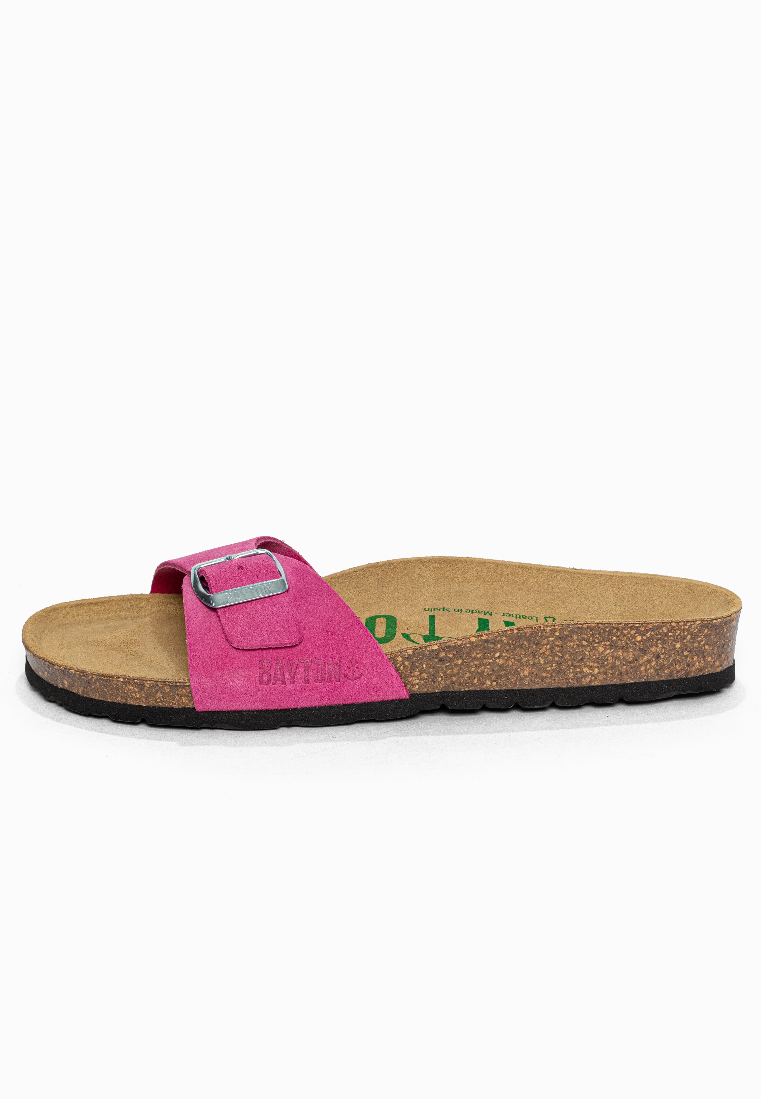 Sandales 1 Bride Zephyr Rose en Cuir Suédé Bayton pour Femme