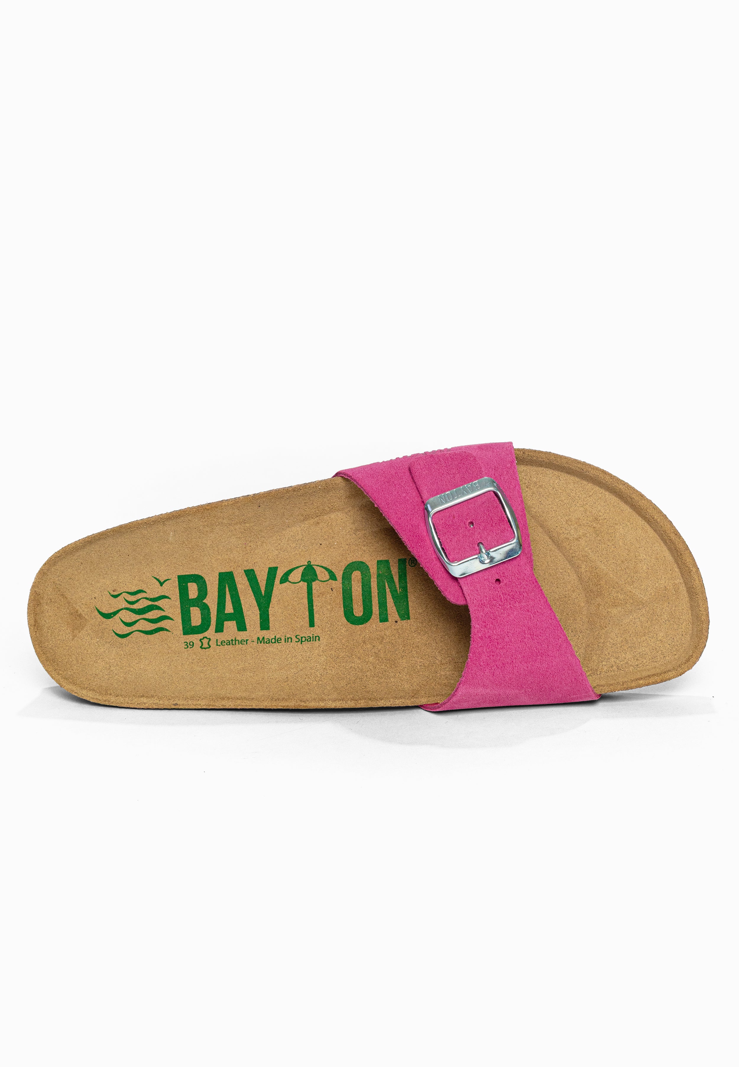 Sandales 1 Bride Zephyr Rose en Cuir Suédé Bayton pour Femme