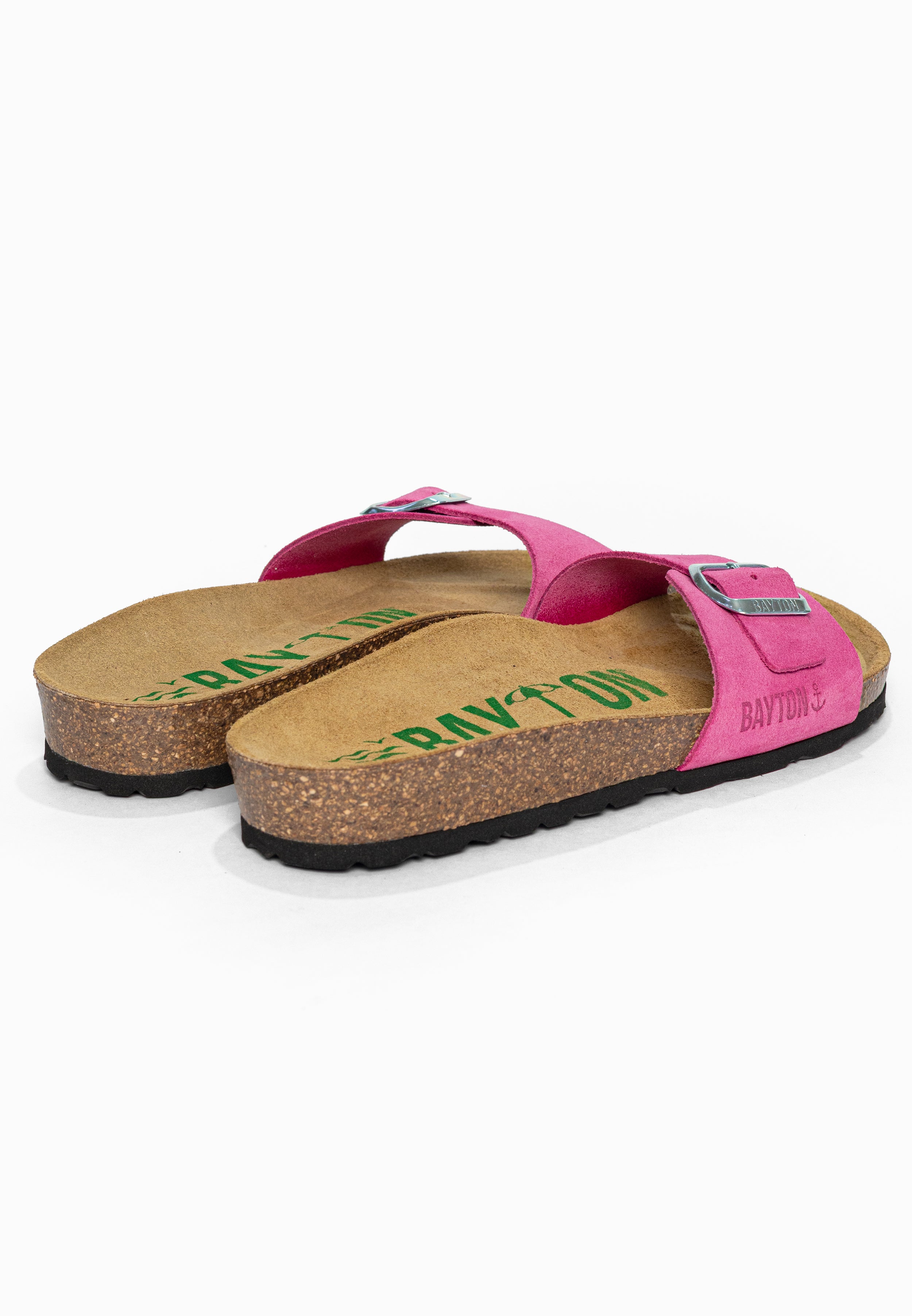 Sandales 1 Bride Zephyr Rose en Cuir Suédé Bayton pour Femme