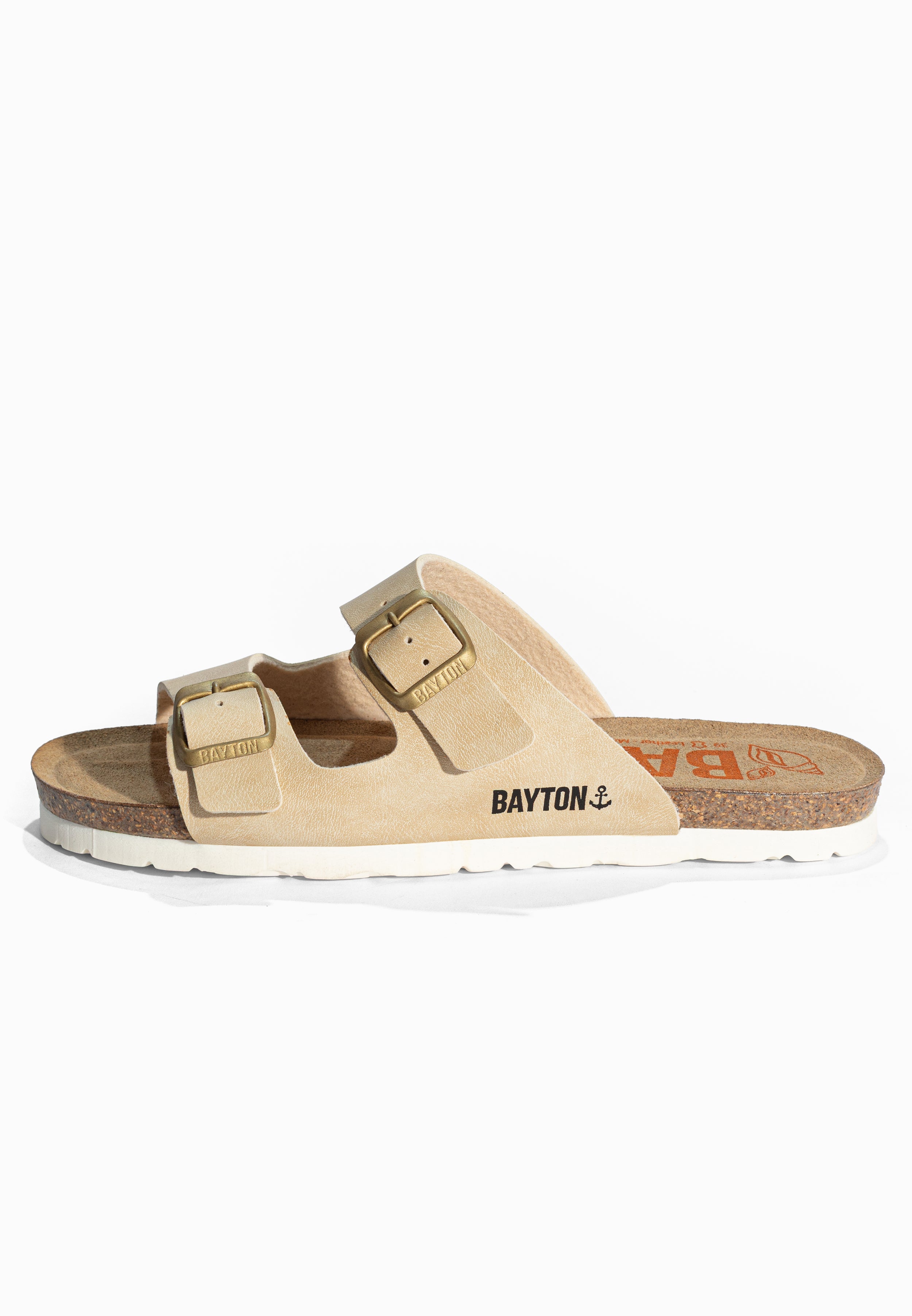 Sandales 2 Brides Astrakan Beige Bayton pour Femme