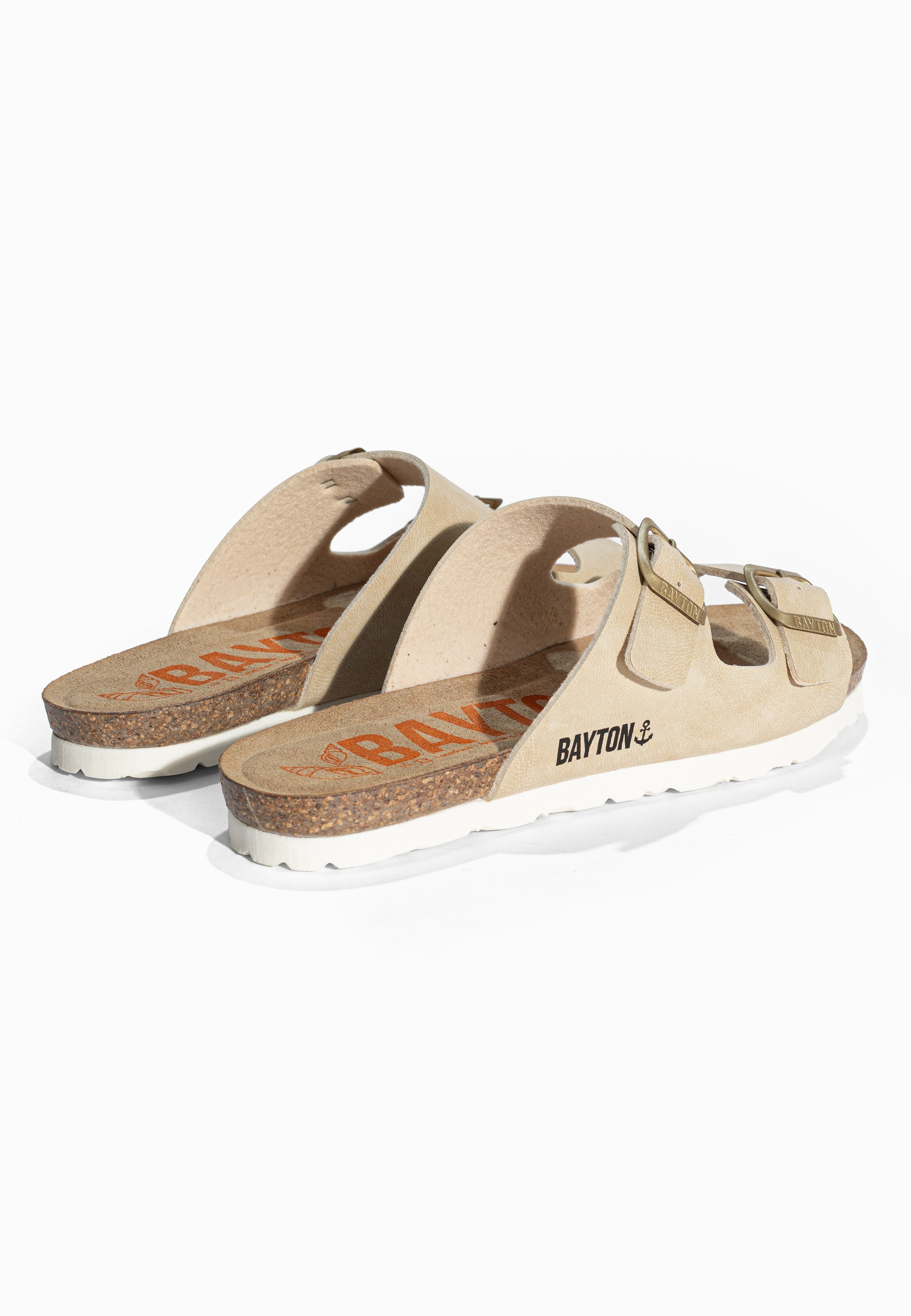 Sandales 2 Brides Astrakan Beige Bayton pour Femme