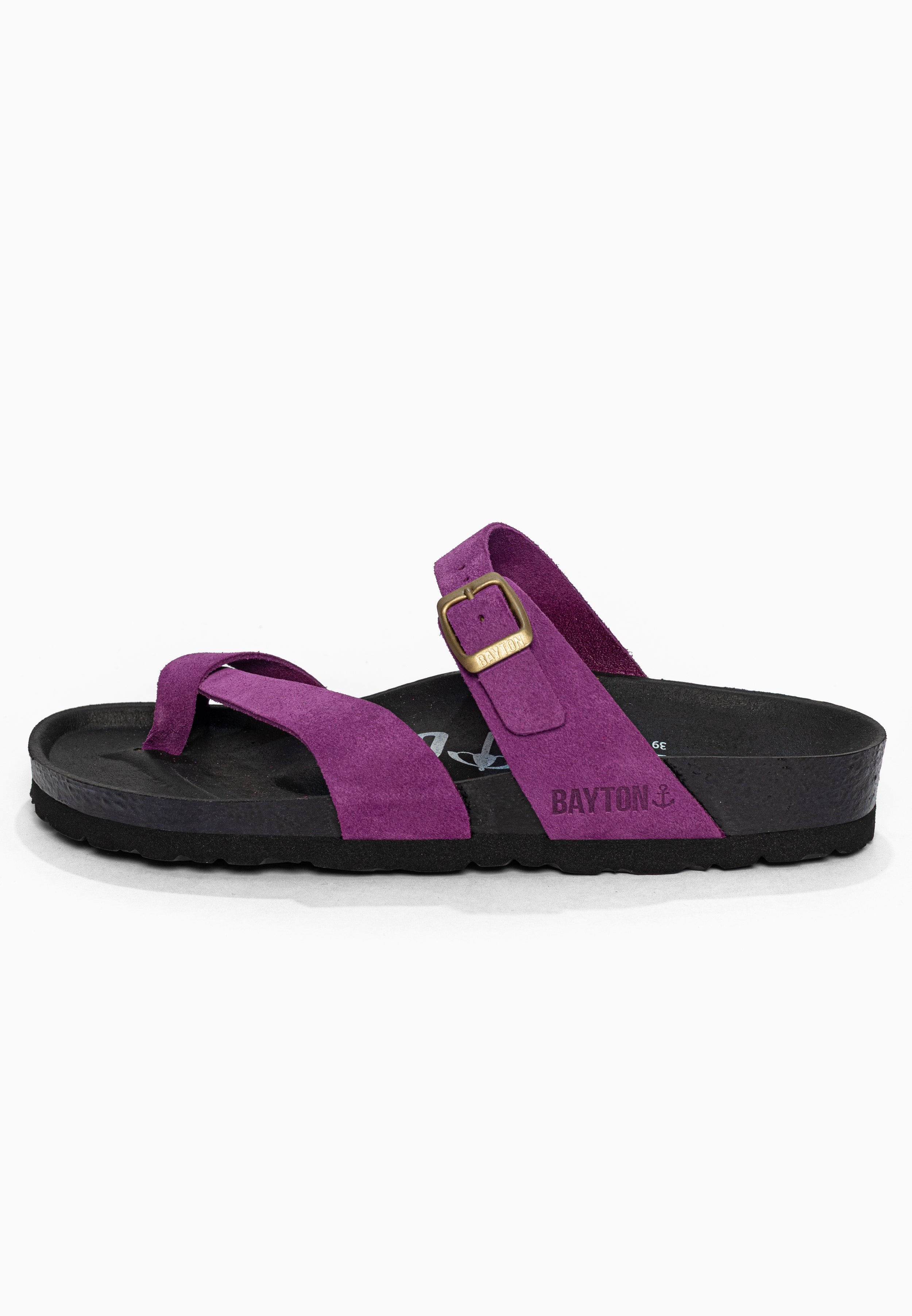 Sandales à Entre-doigts Diane Violet en Cuir Suédé Bayton pour Femme