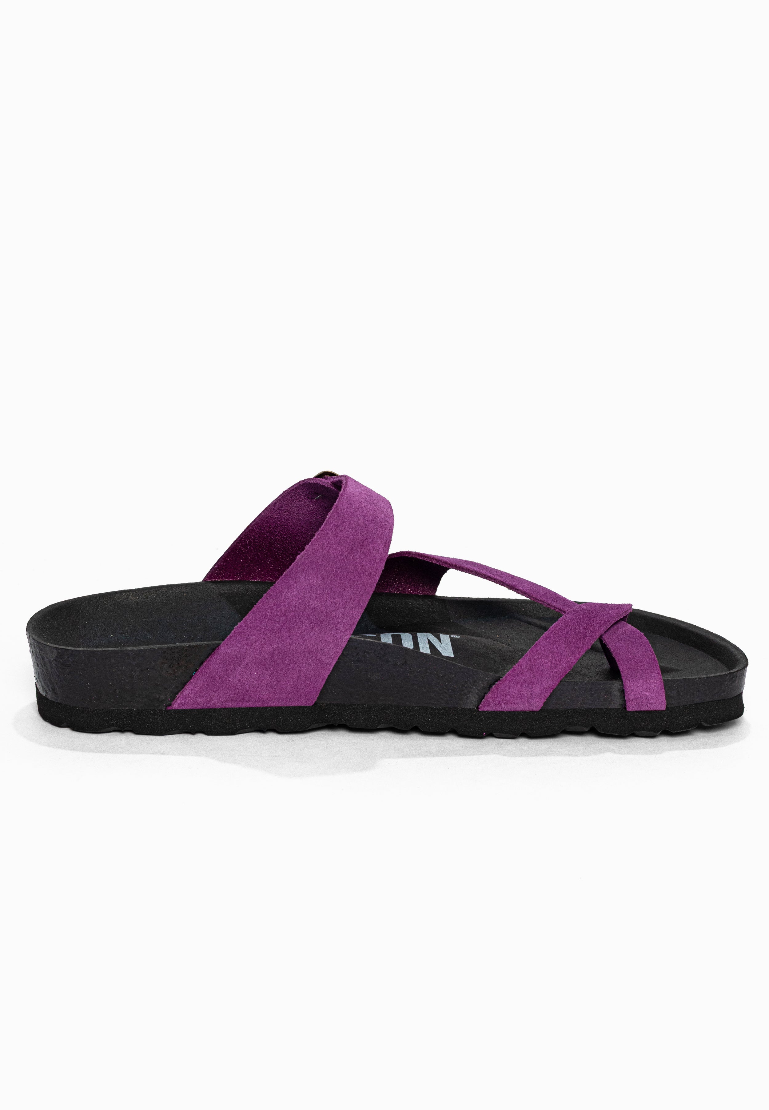 Sandales à Entre-doigts Diane Violet en Cuir Suédé Bayton pour Femme