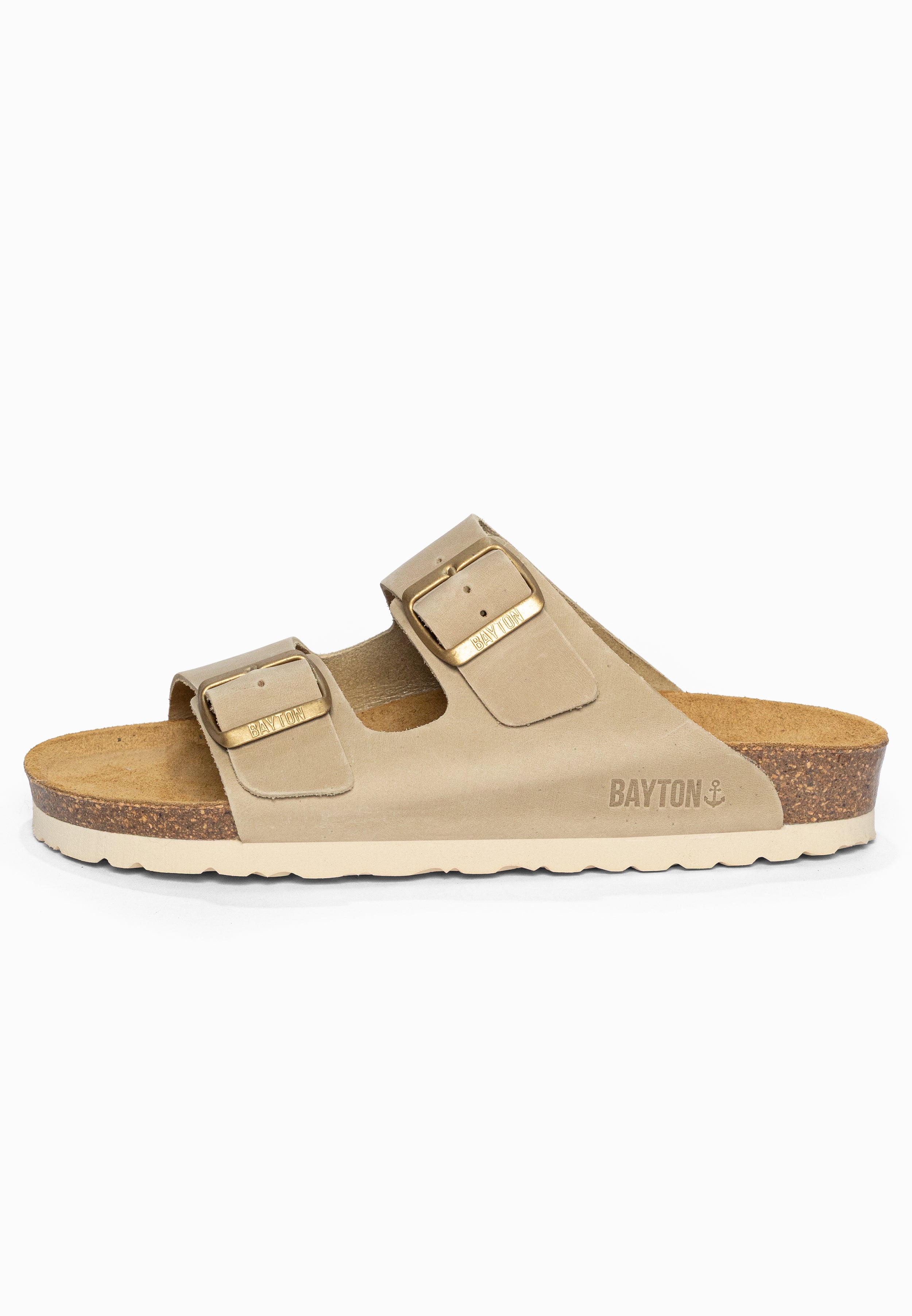 Sandales 2 Brides Atlas Beige en Cuir Bayton pour Femme