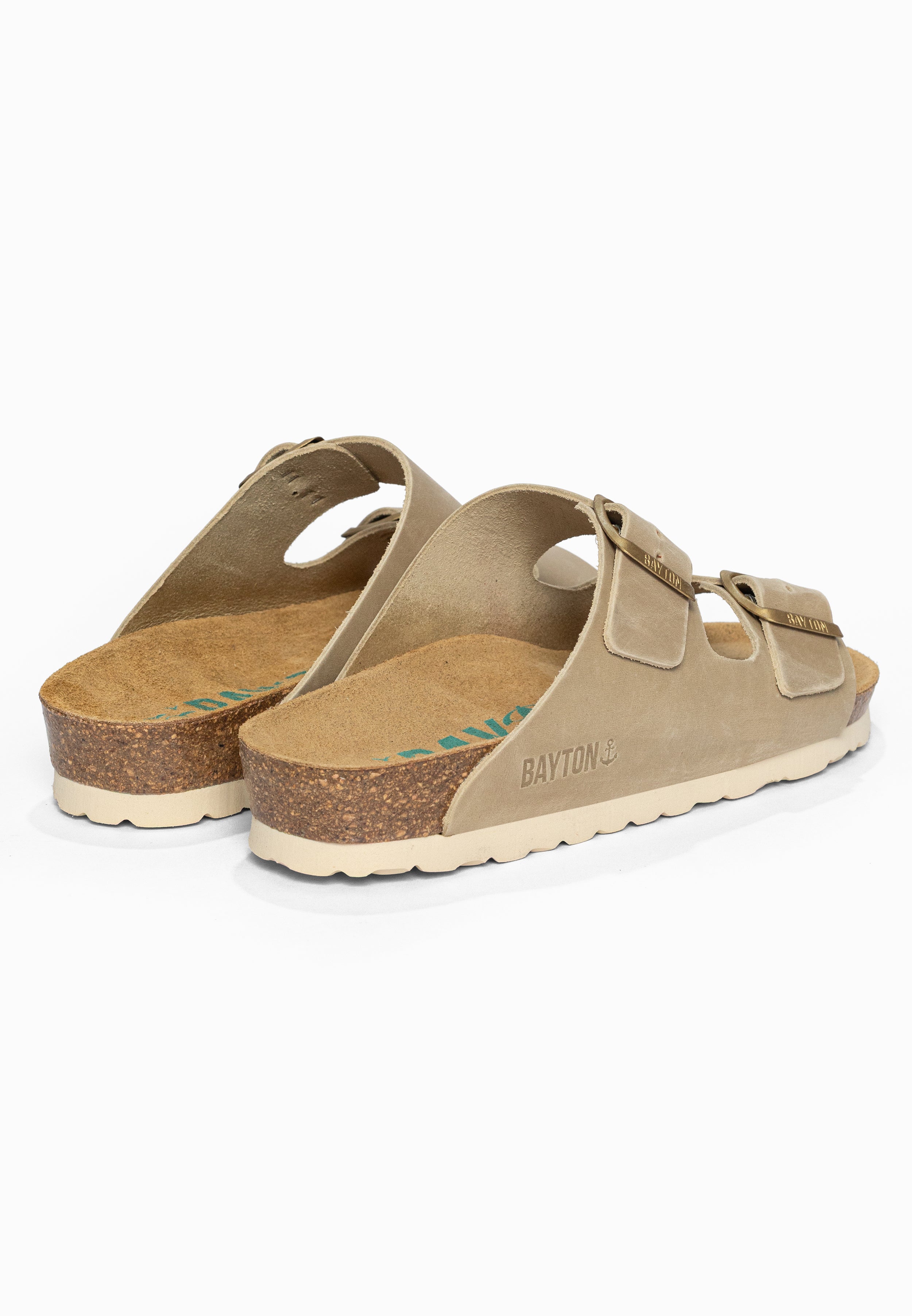 Sandales 2 Brides Atlas Beige en Cuir Bayton pour Femme