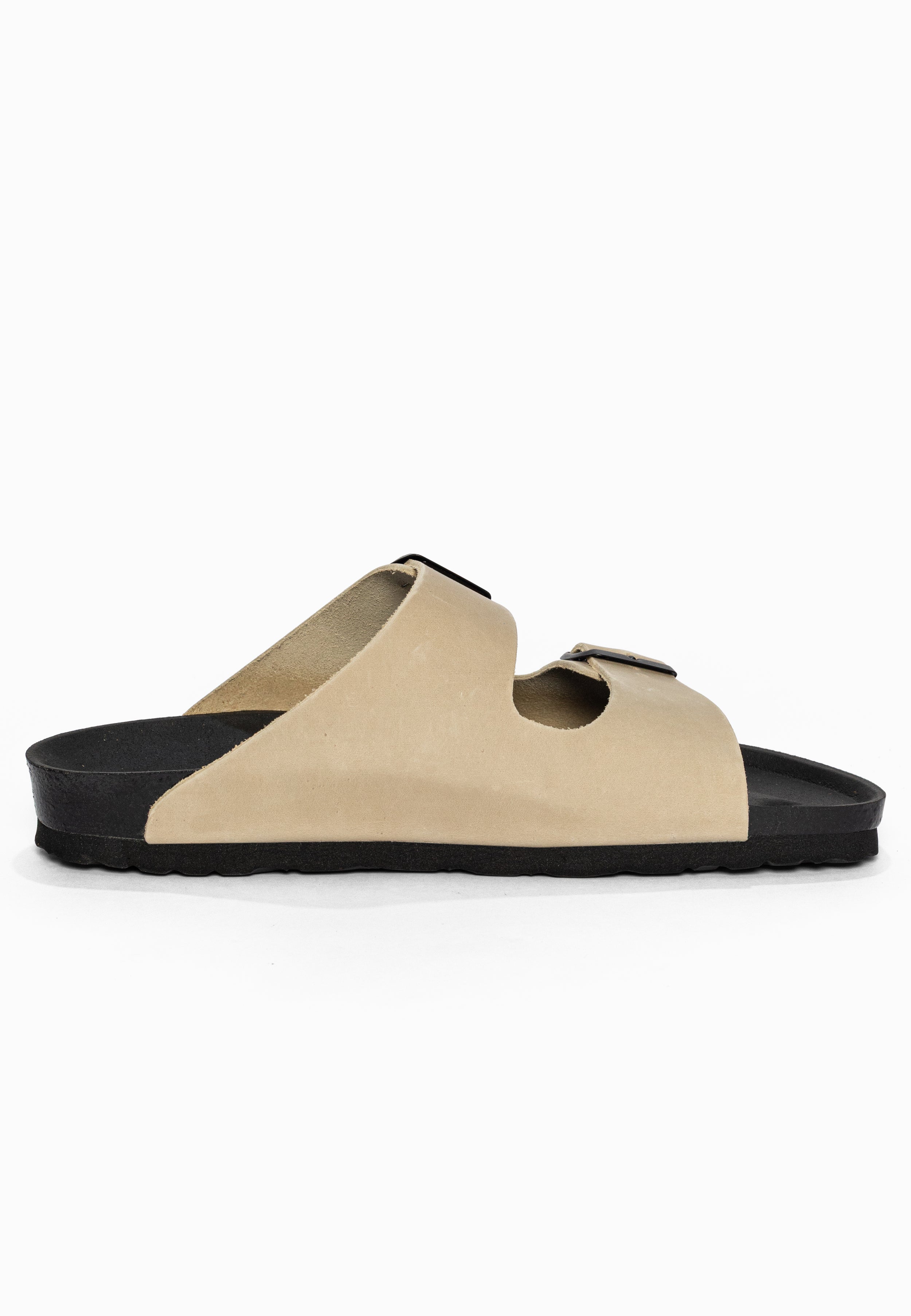 Sandales 2 Brides Atlas Beige en Cuir Bayton pour Homme