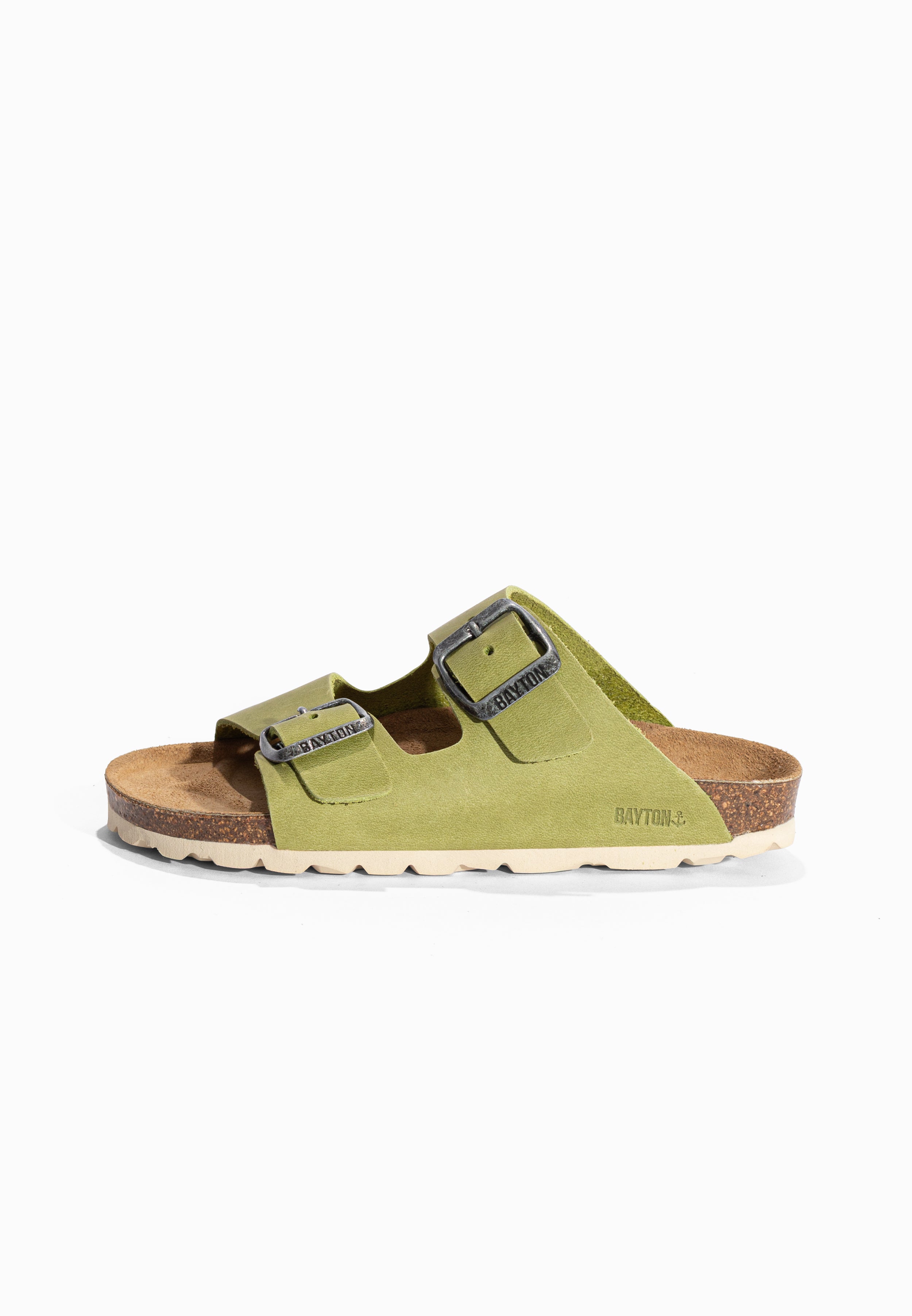 Sandales 2 Brides Atlas Vert en Cuir Bayton pour Enfant