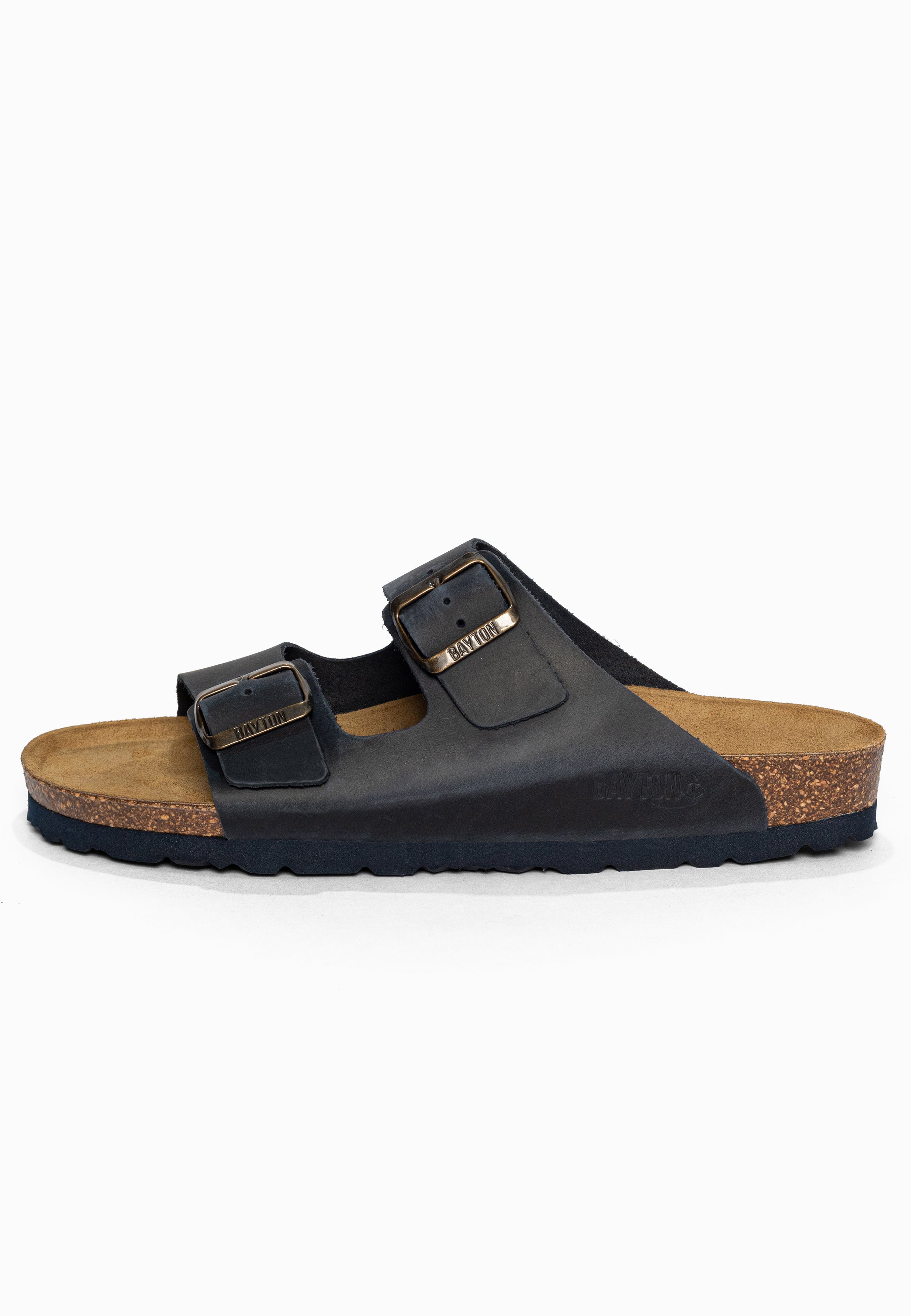 Sandales 2 Brides Atlas Bleu marine en Cuir Bayton pour Homme
