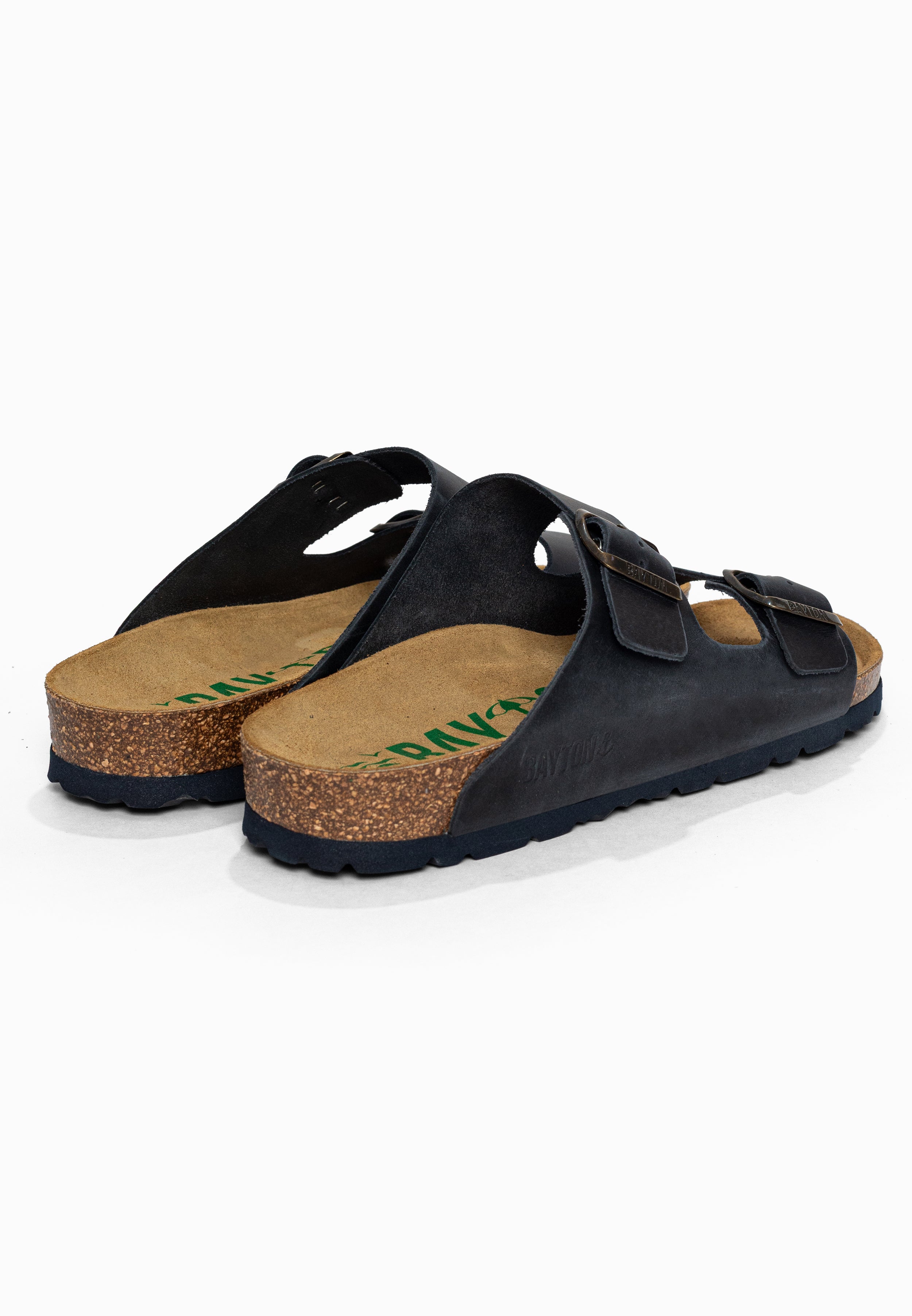 Sandales 2 Brides Atlas Bleu marine en Cuir Bayton pour Homme