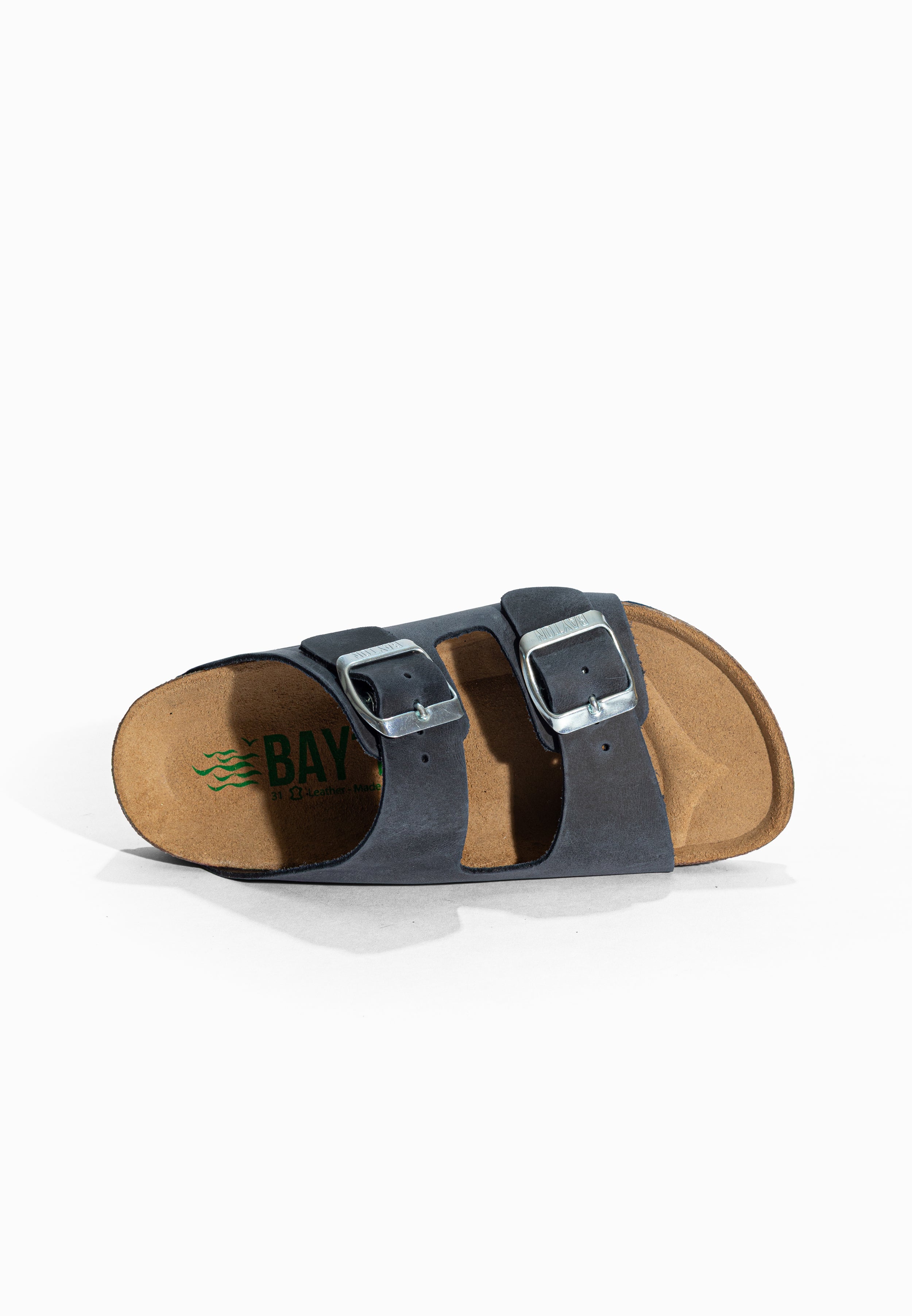 Sandales 2 Brides Atlas Bleu marine en Cuir Bayton pour Enfant