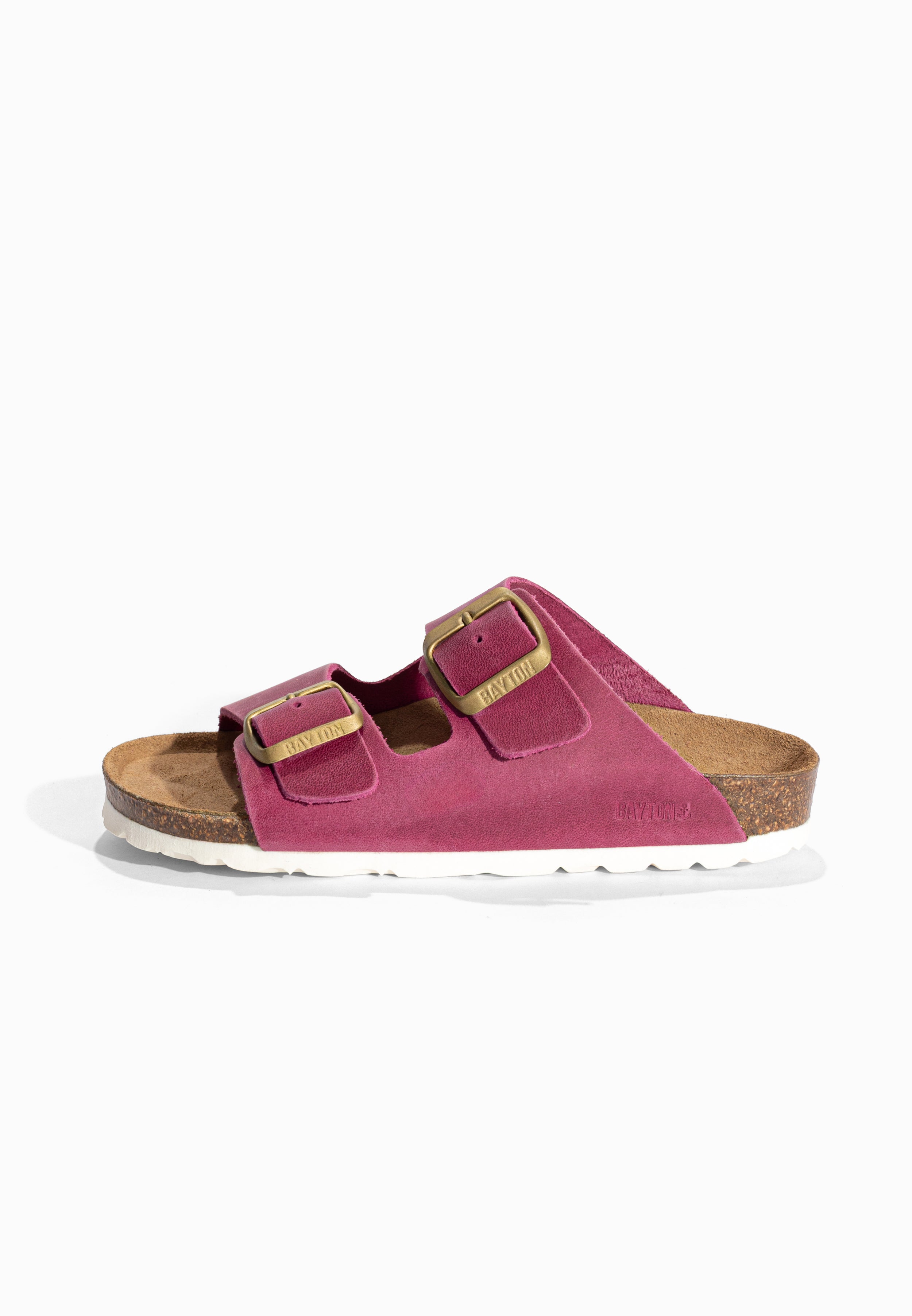 Sandales 2 Brides Atlas Rose en Cuir Bayton pour Enfant