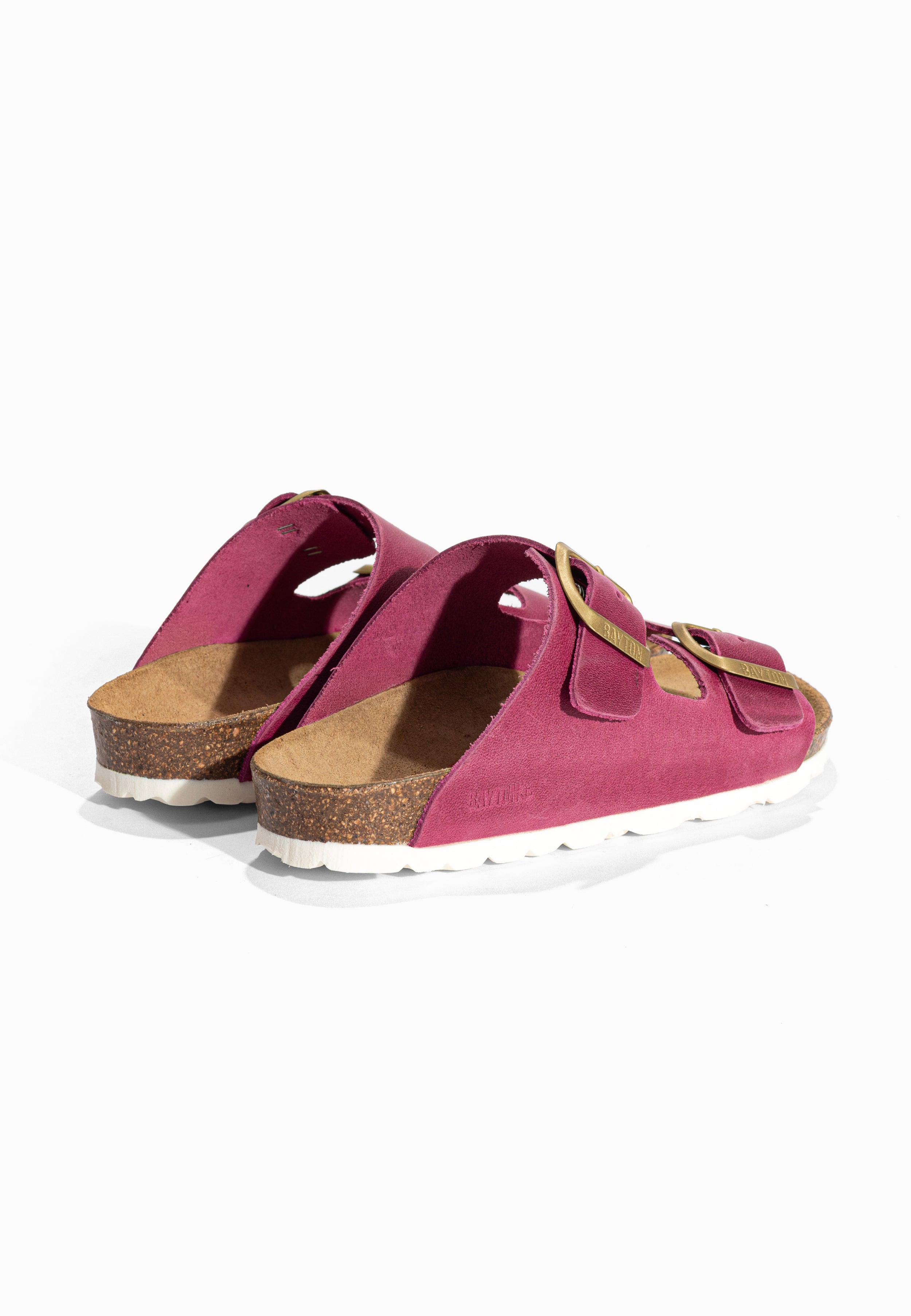 Sandales 2 Brides Atlas Rose en Cuir Bayton pour Enfant
