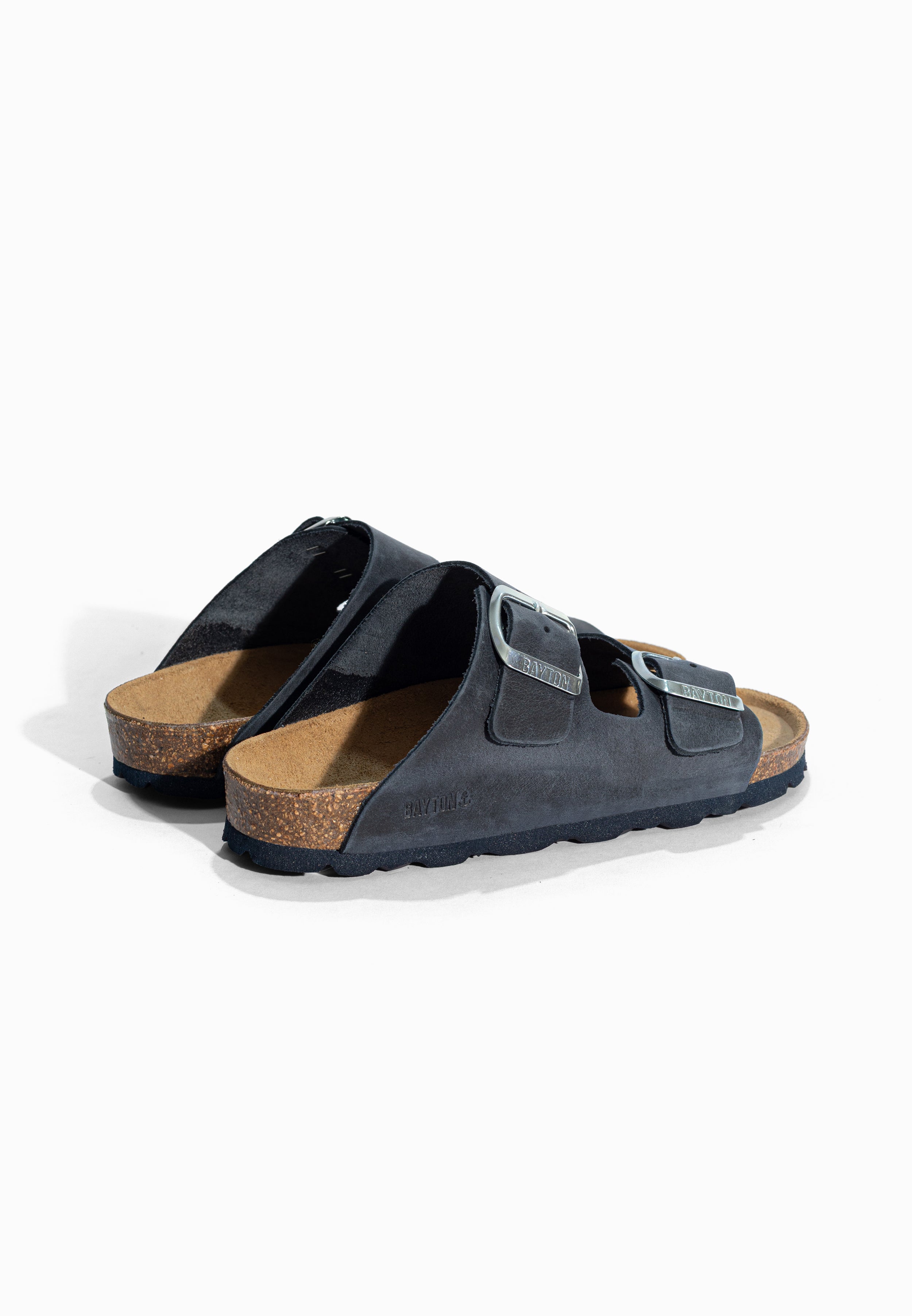 Sandales 2 Brides Atlas Bleu marine en Cuir Bayton pour Enfant