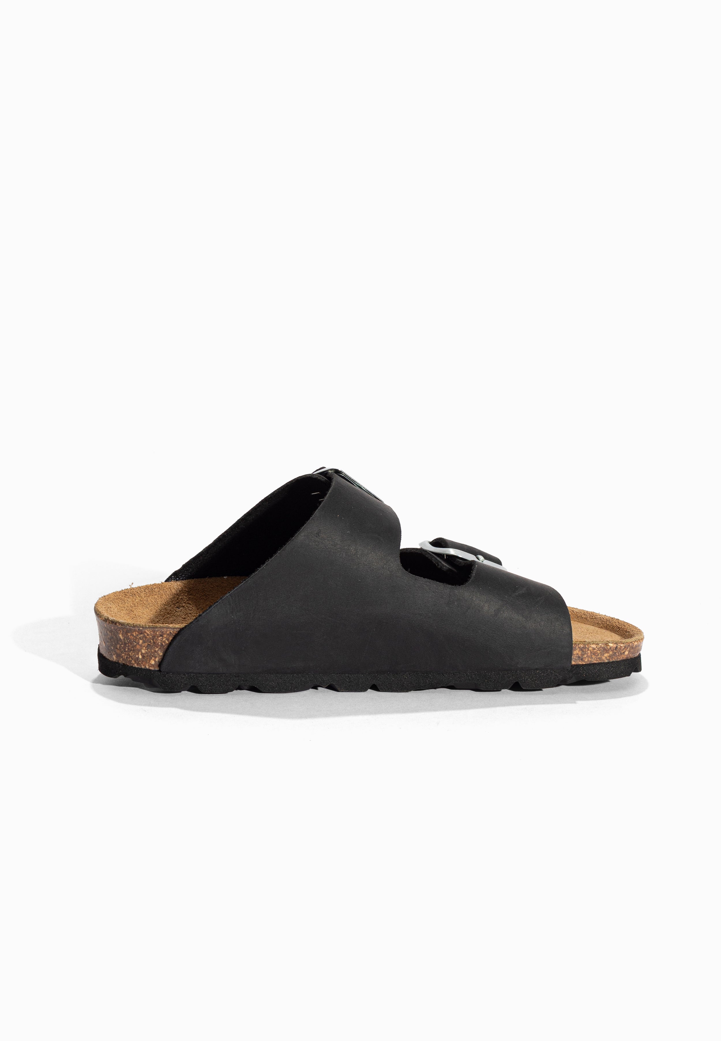 Sandales 2 Brides Atlas Noir en Cuir Bayton pour Enfant