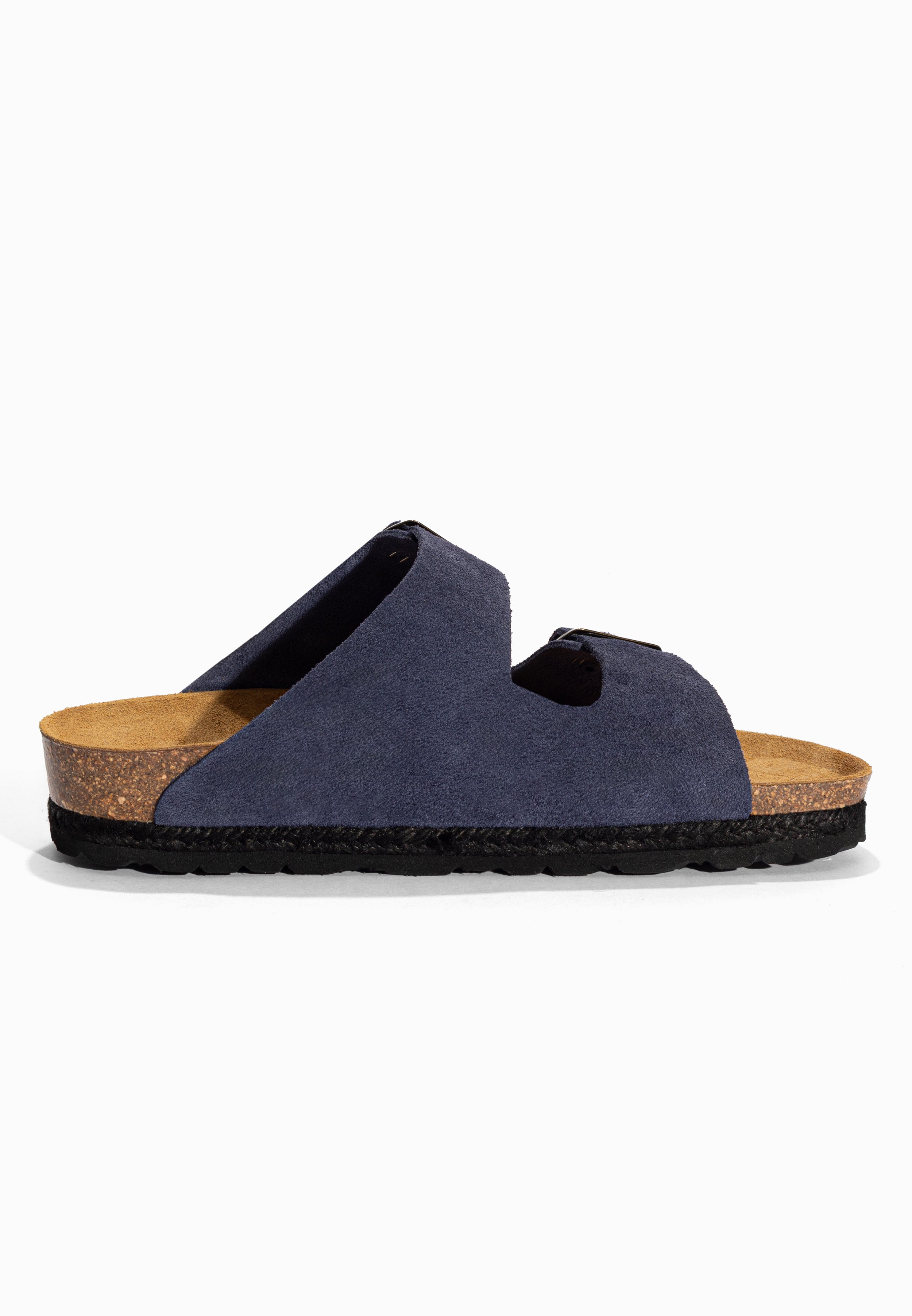 Sandales 2 Brides Benalla Bleu marine en Cuir Suédé Bayton pour Femme