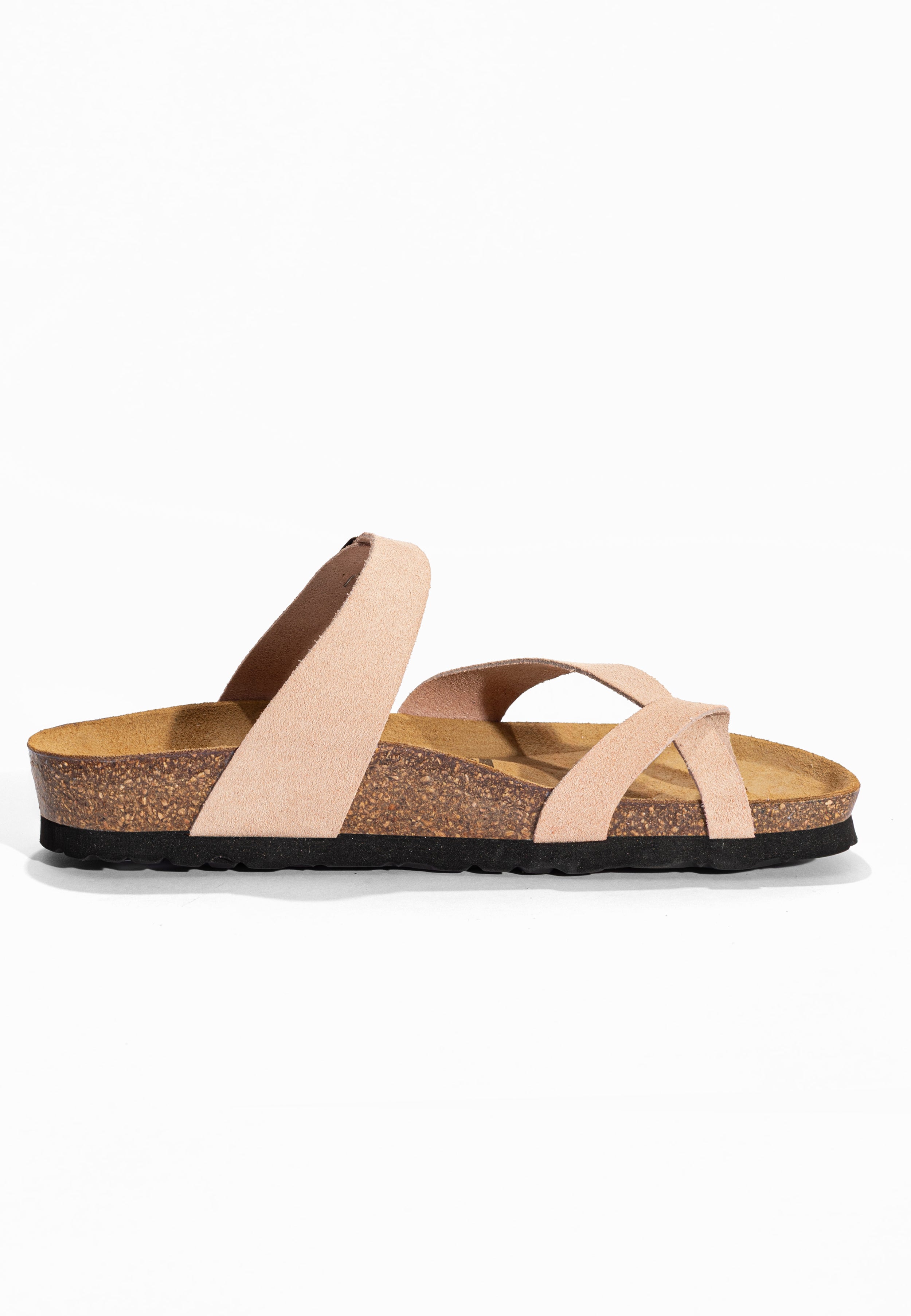 Sandales à Entre-doigts Diane Pêche en Cuir Suédé Bayton pour Femme