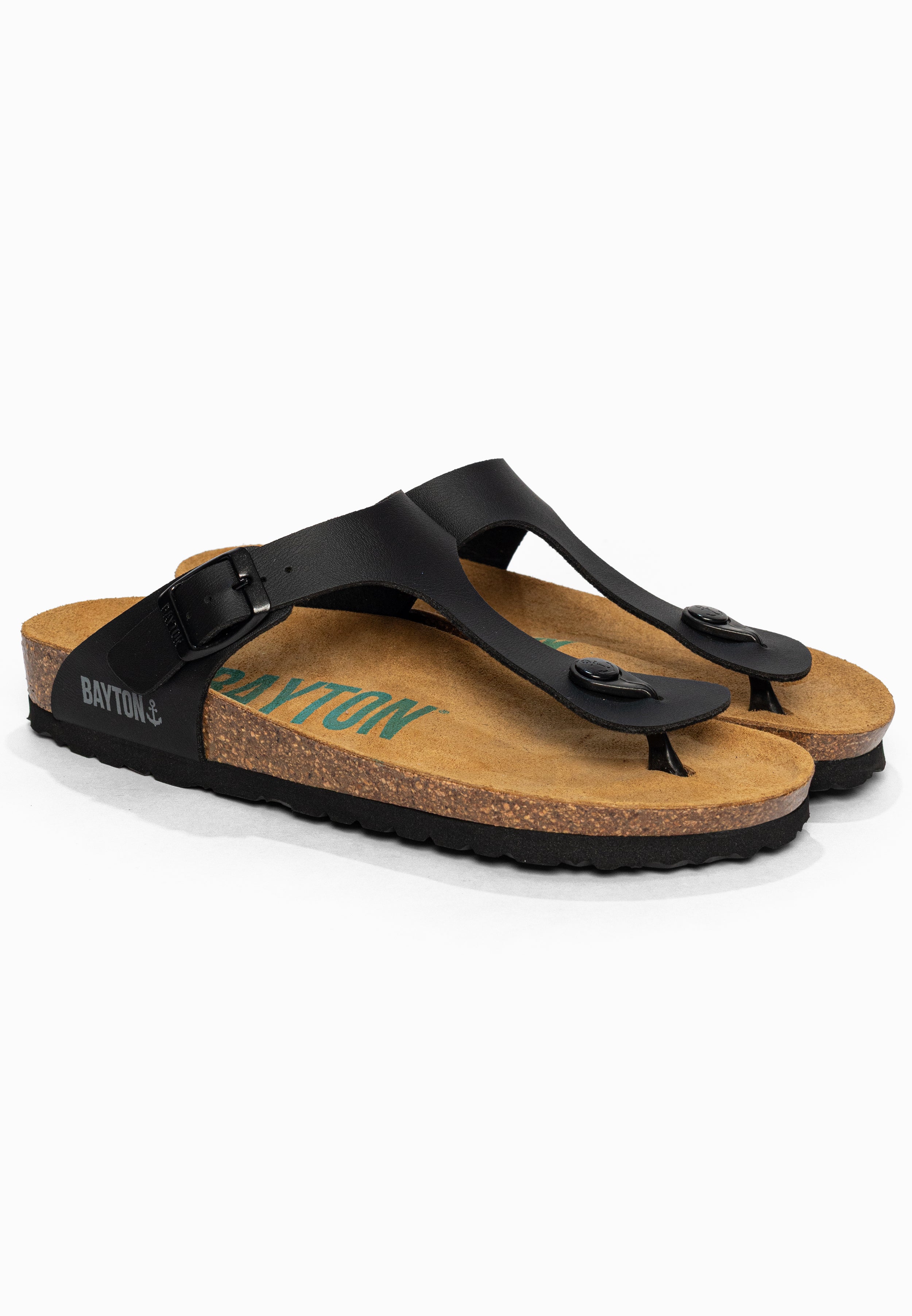 Sandales à Entre-doigts Mercure Noir Bayton pour Femme