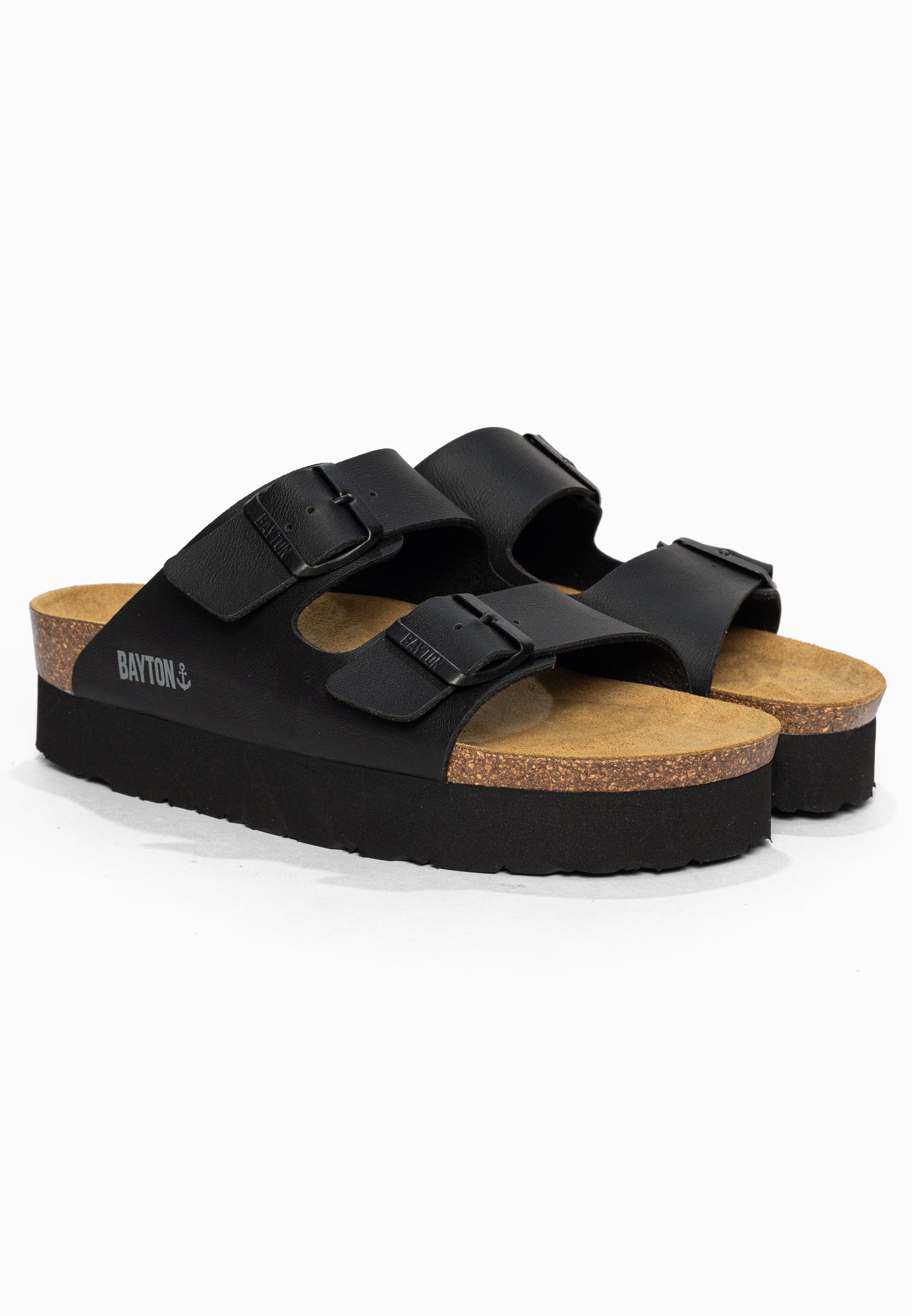 Sandales à Plateforme Japet Noir Bayton pour Femme