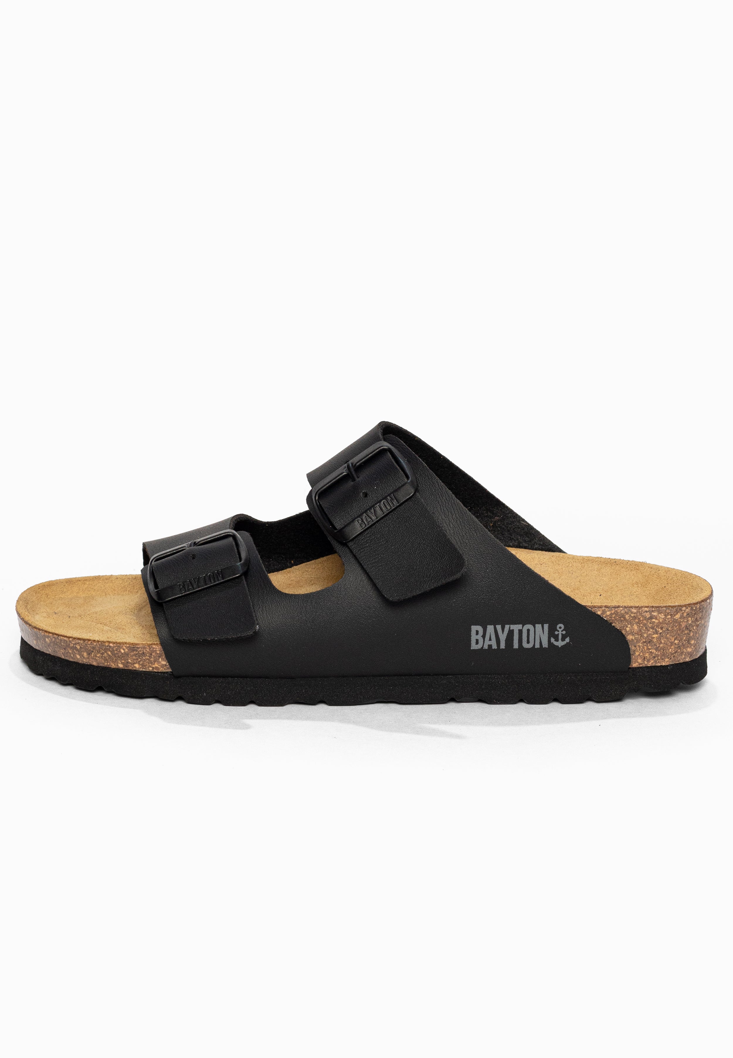 Sandales 2 Brides Atlas Noir Bayton pour Femme