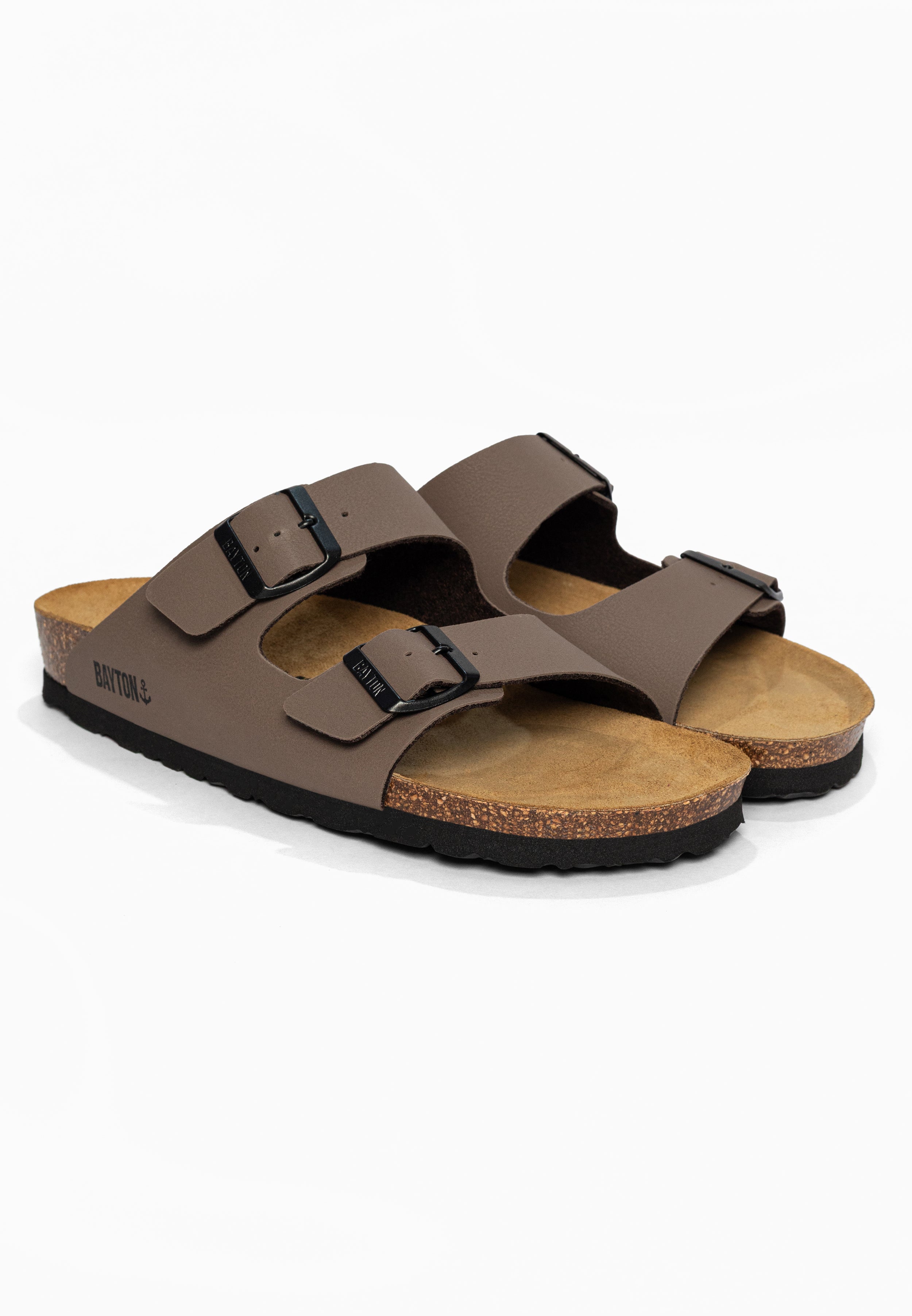 Sandales 2 Brides Atlas Taupe Bayton pour Homme
