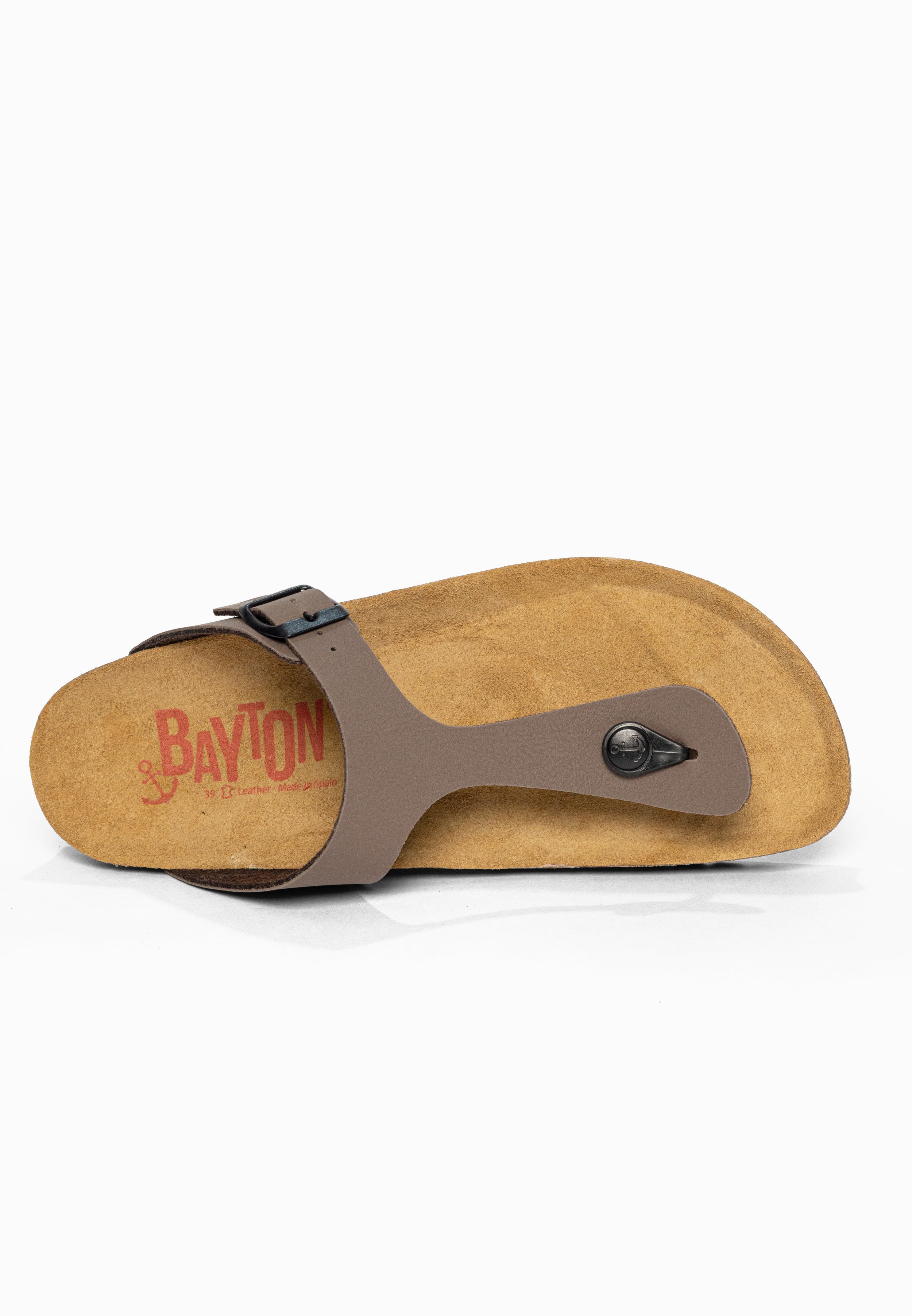 Sandales à Entre-doigts Mercure Taupe Bayton pour Femme