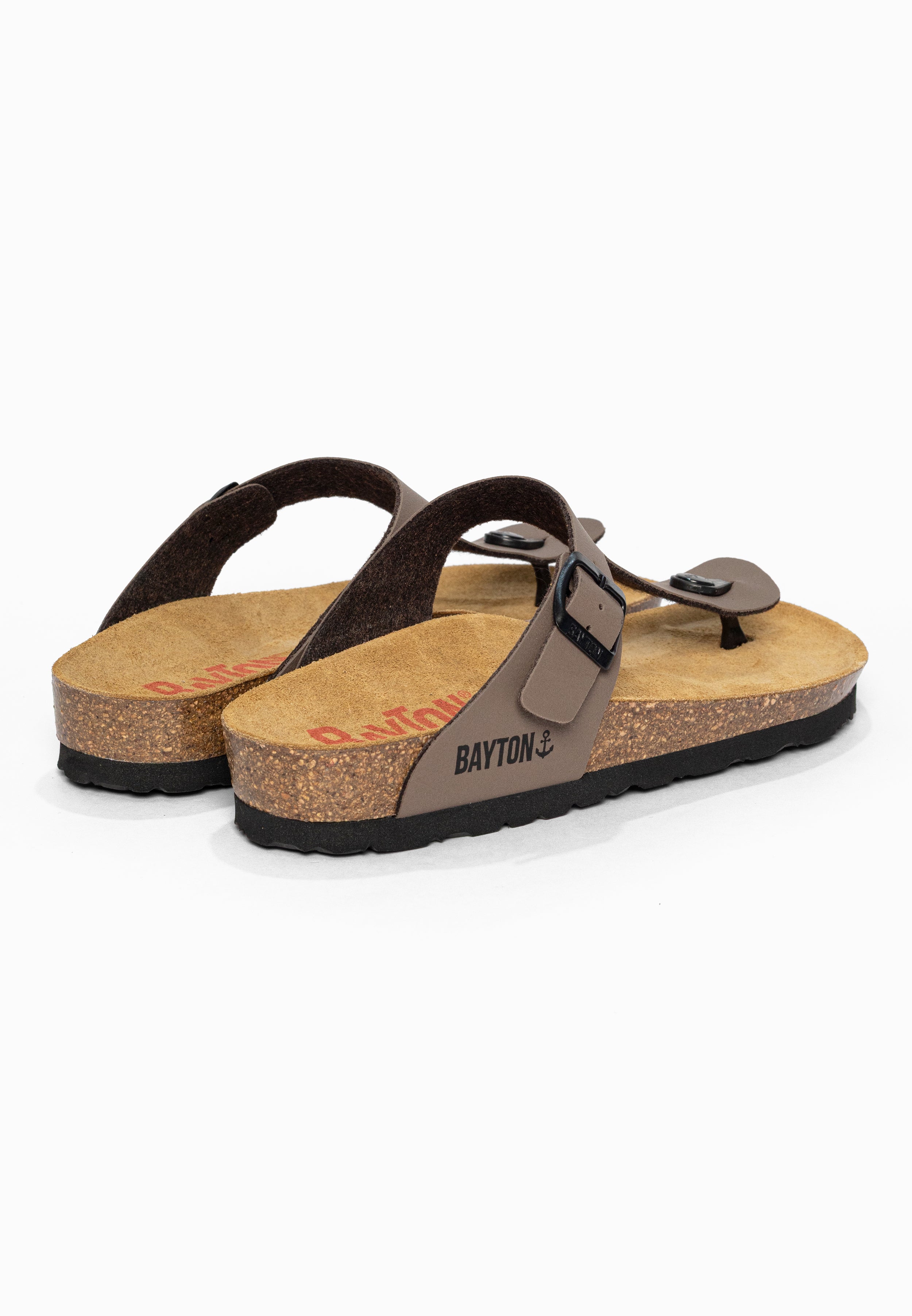 Sandales à Entre-doigts Mercure Taupe Bayton pour Femme