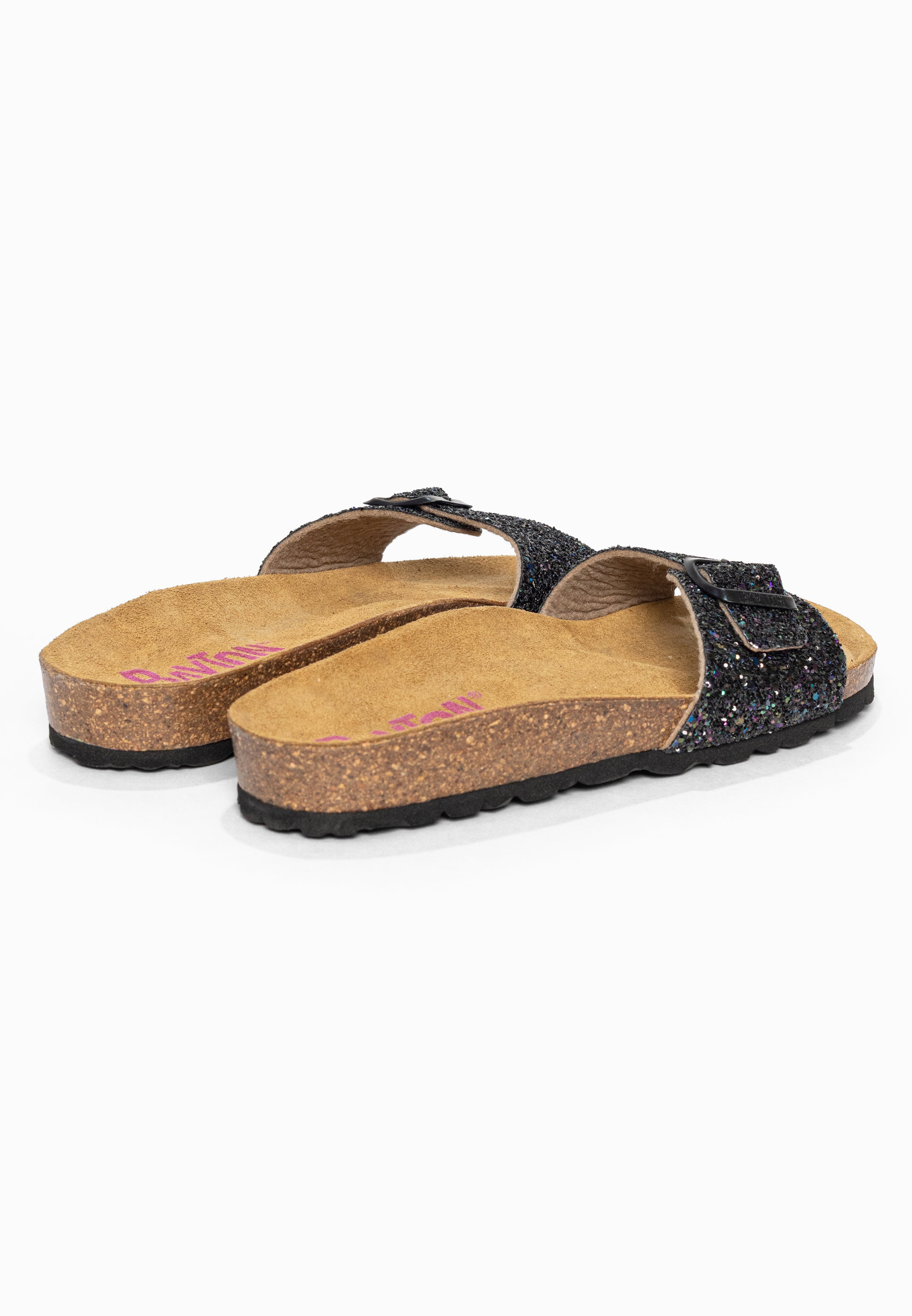 Sandales 1 Bride Zephyr Noir pailleté Bayton pour Femme