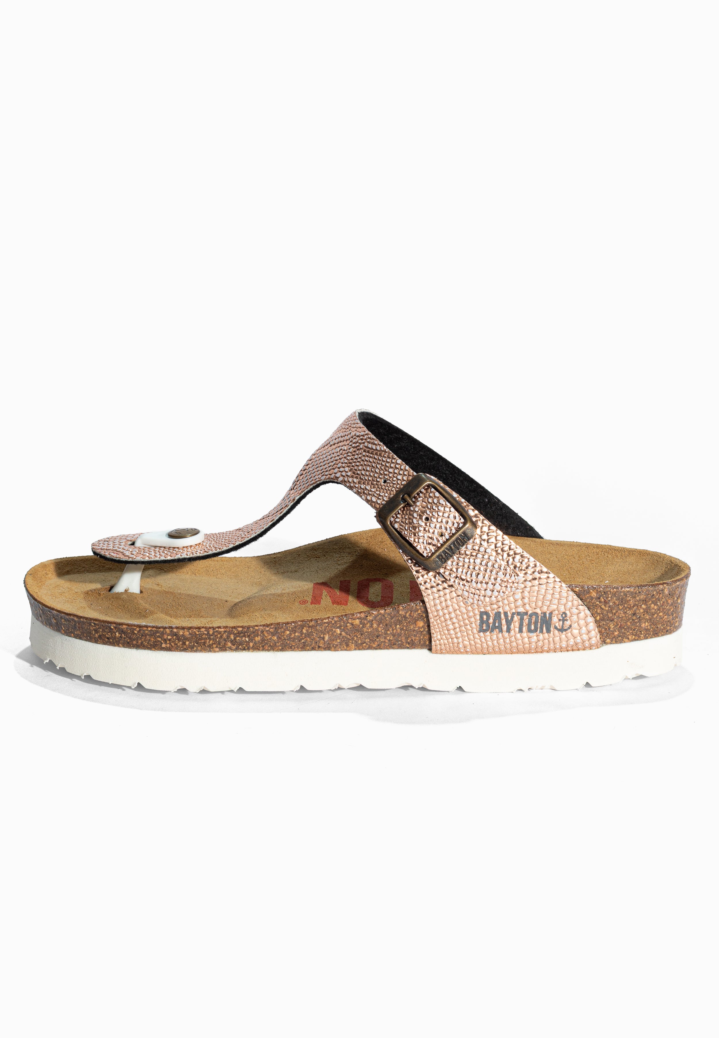 Sandales à Entre-doigts Mercure Rose gold Bayton pour Femme