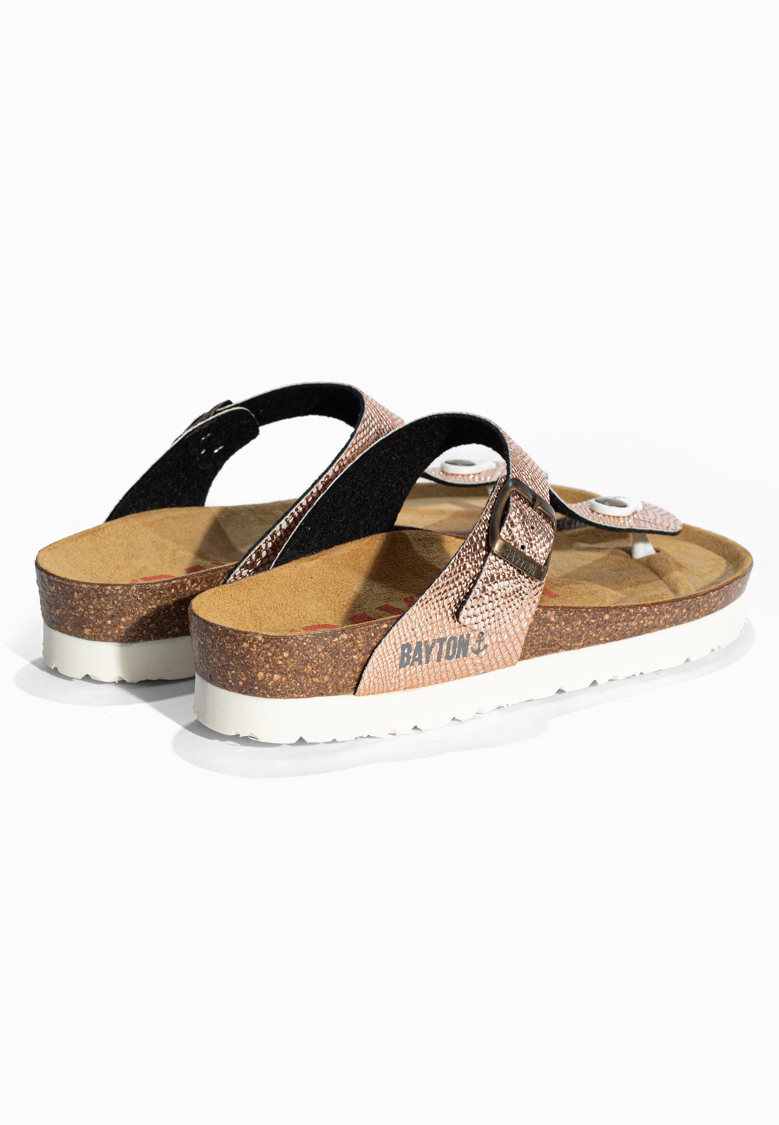 Sandales à Entre-doigts Mercure Rose gold Bayton pour Femme