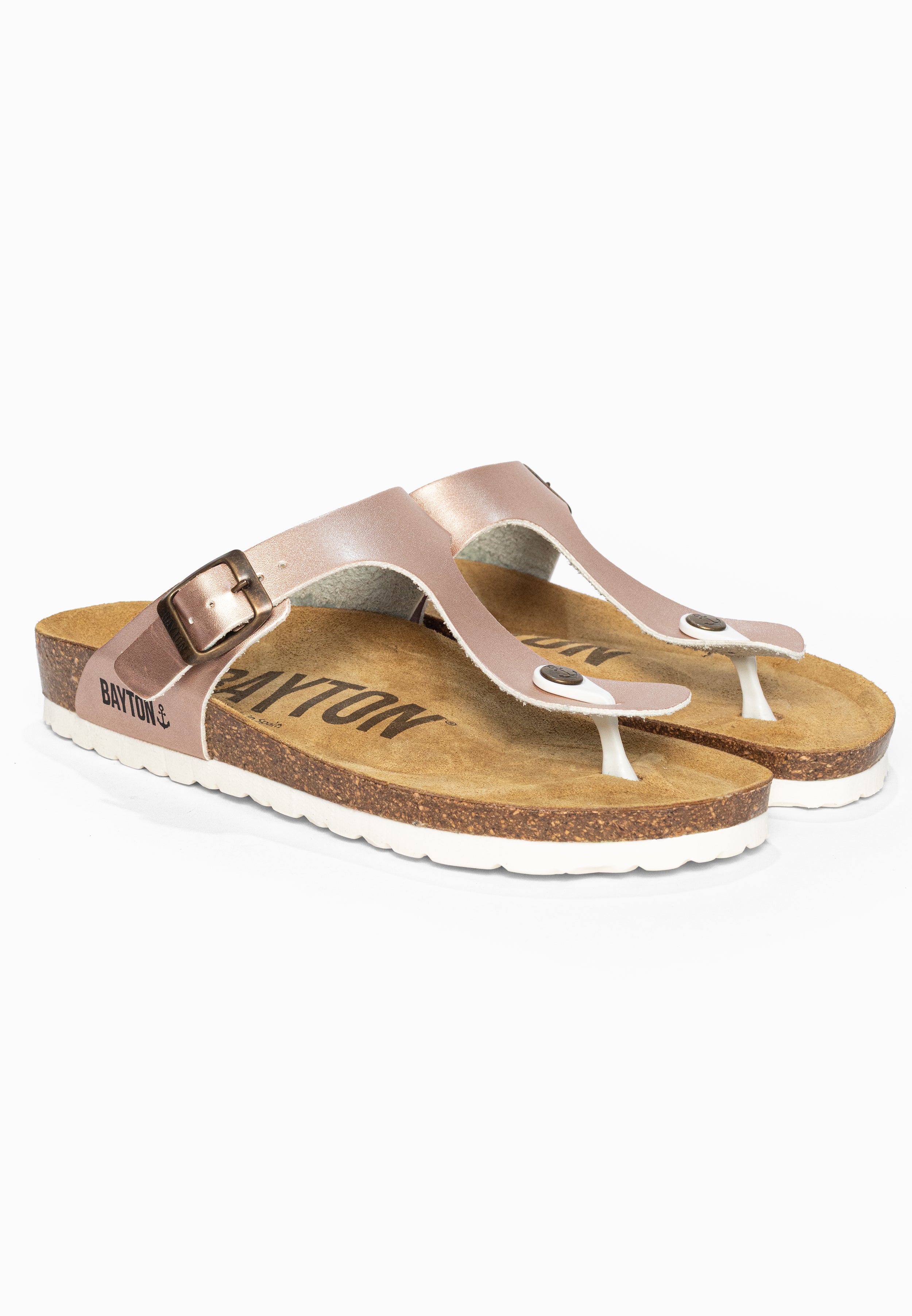 Sandales à Entre-doigts Mercure Rose gold Bayton pour Femme