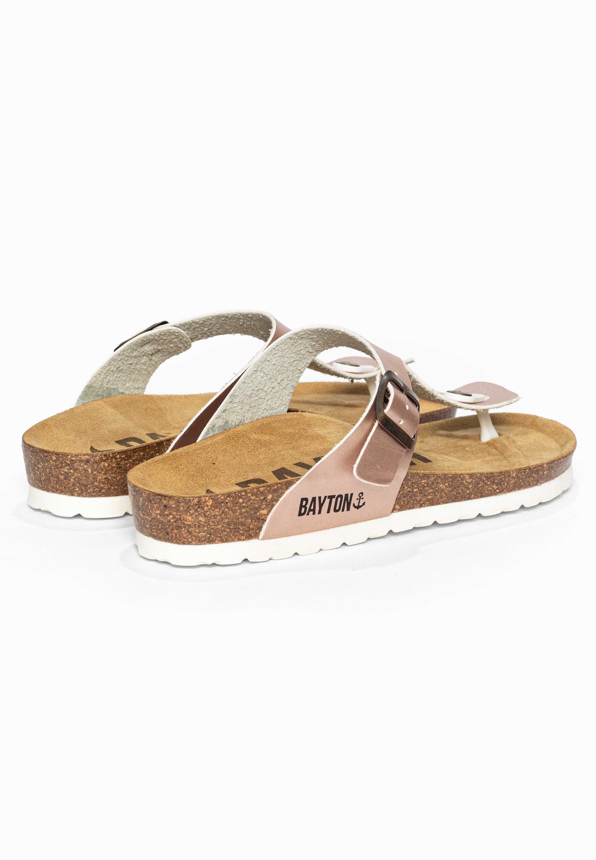 Sandales à Entre-doigts Mercure Rose gold Bayton pour Femme