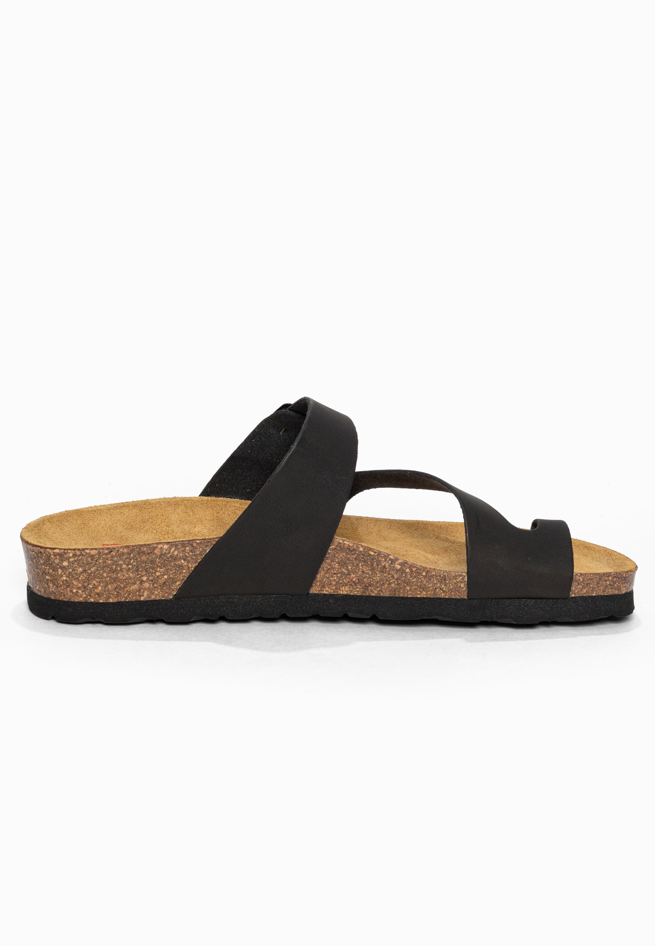 Sandales à Entre-doigts Biscaye Noir Bayton pour Femme