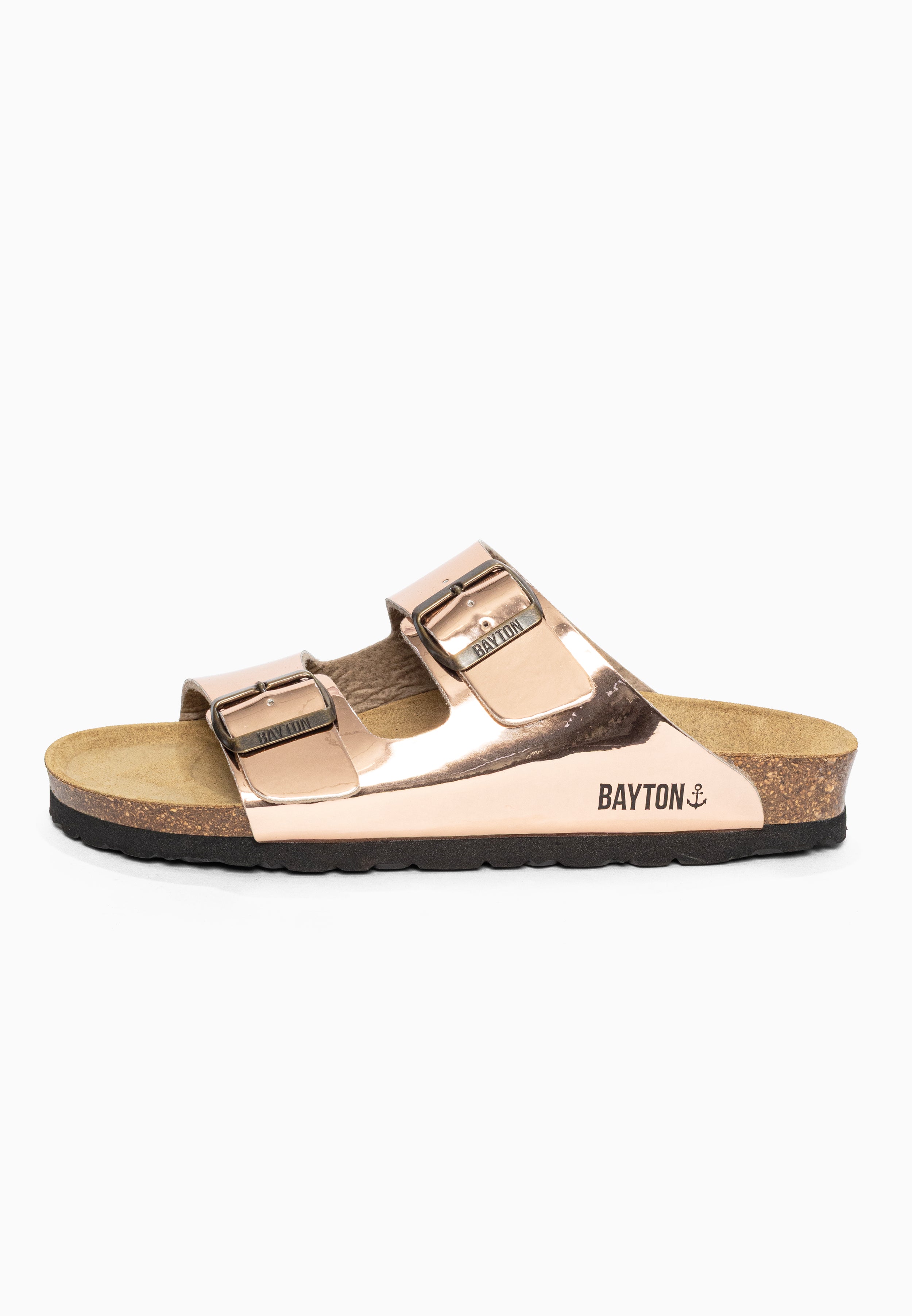 Sandales 2 Brides Atlas Rose gold Bayton pour Femme