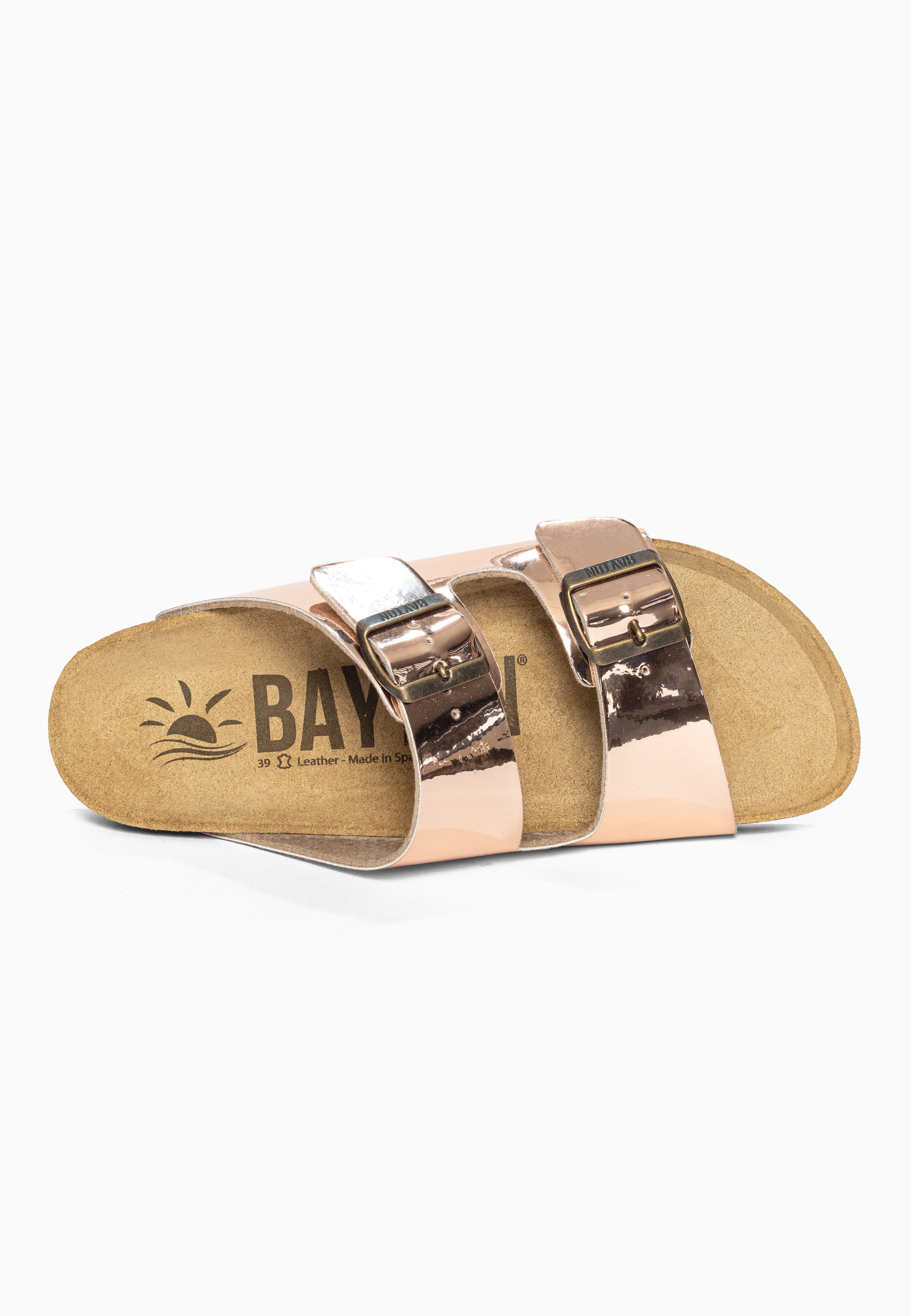 Sandales 2 Brides Atlas Rose gold Bayton pour Femme