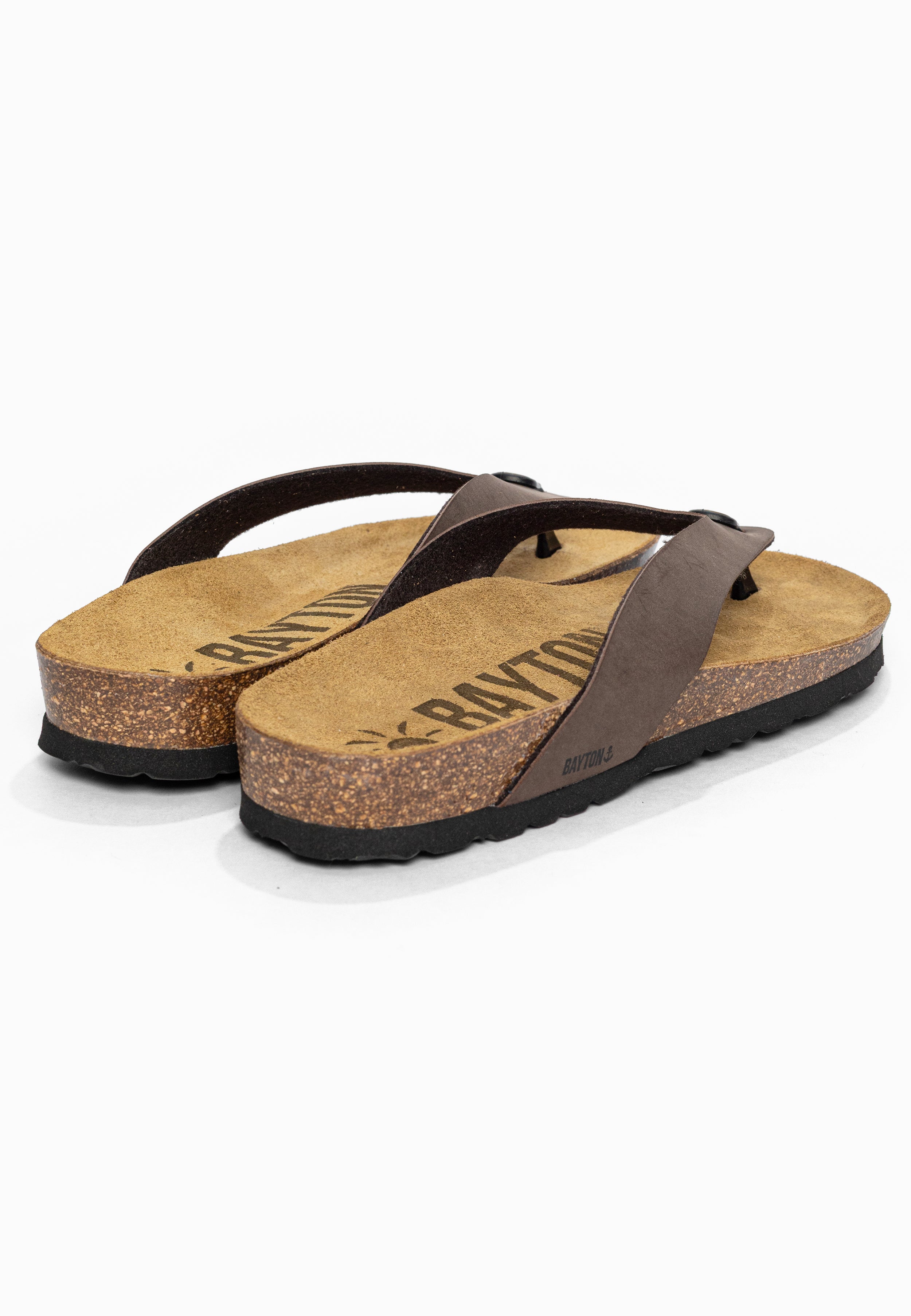 Sandales à Entre-doigts Lucca Marron Bayton pour Homme