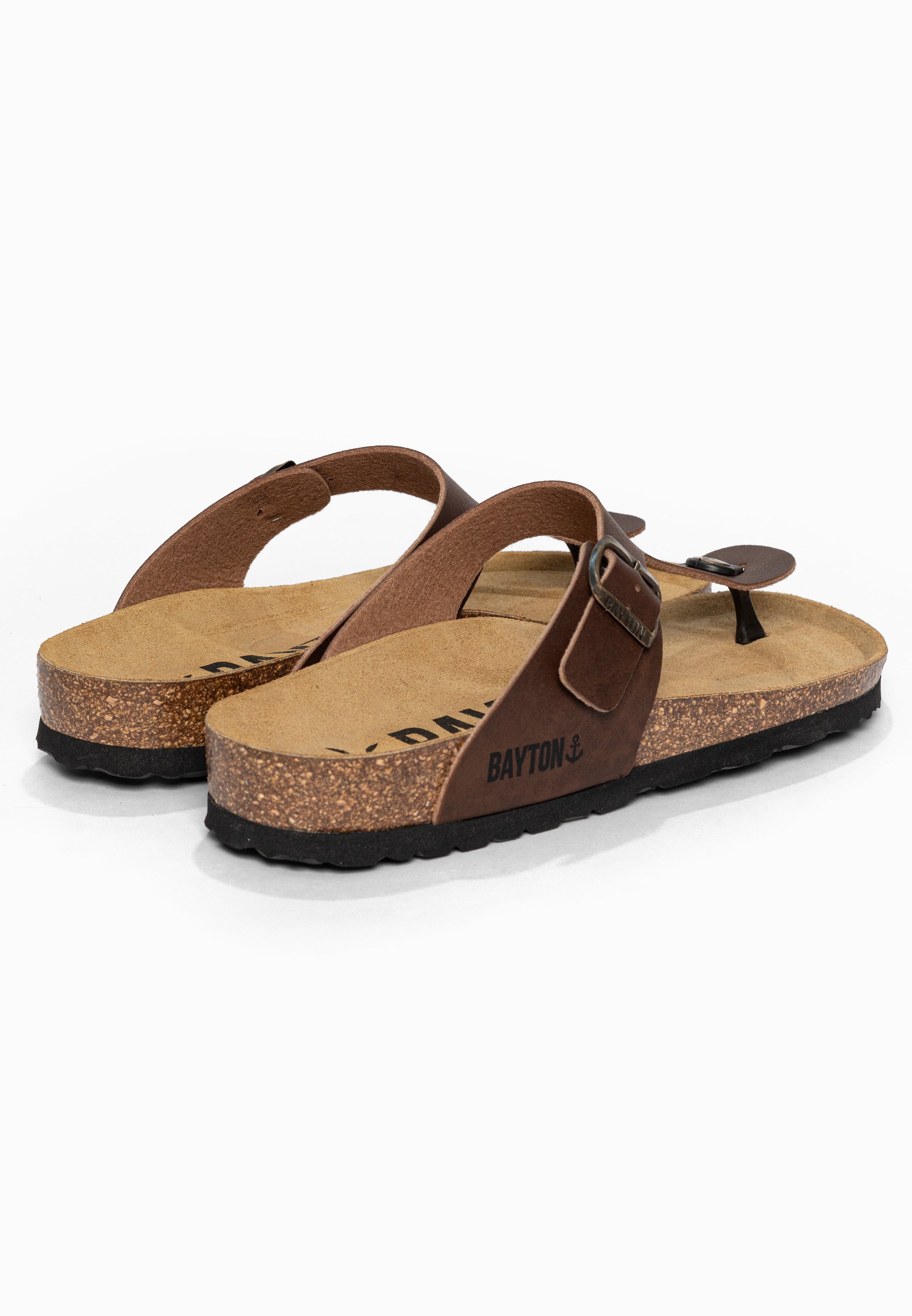 Sandales à Entre-doigts Mercure Marron Bayton pour Homme