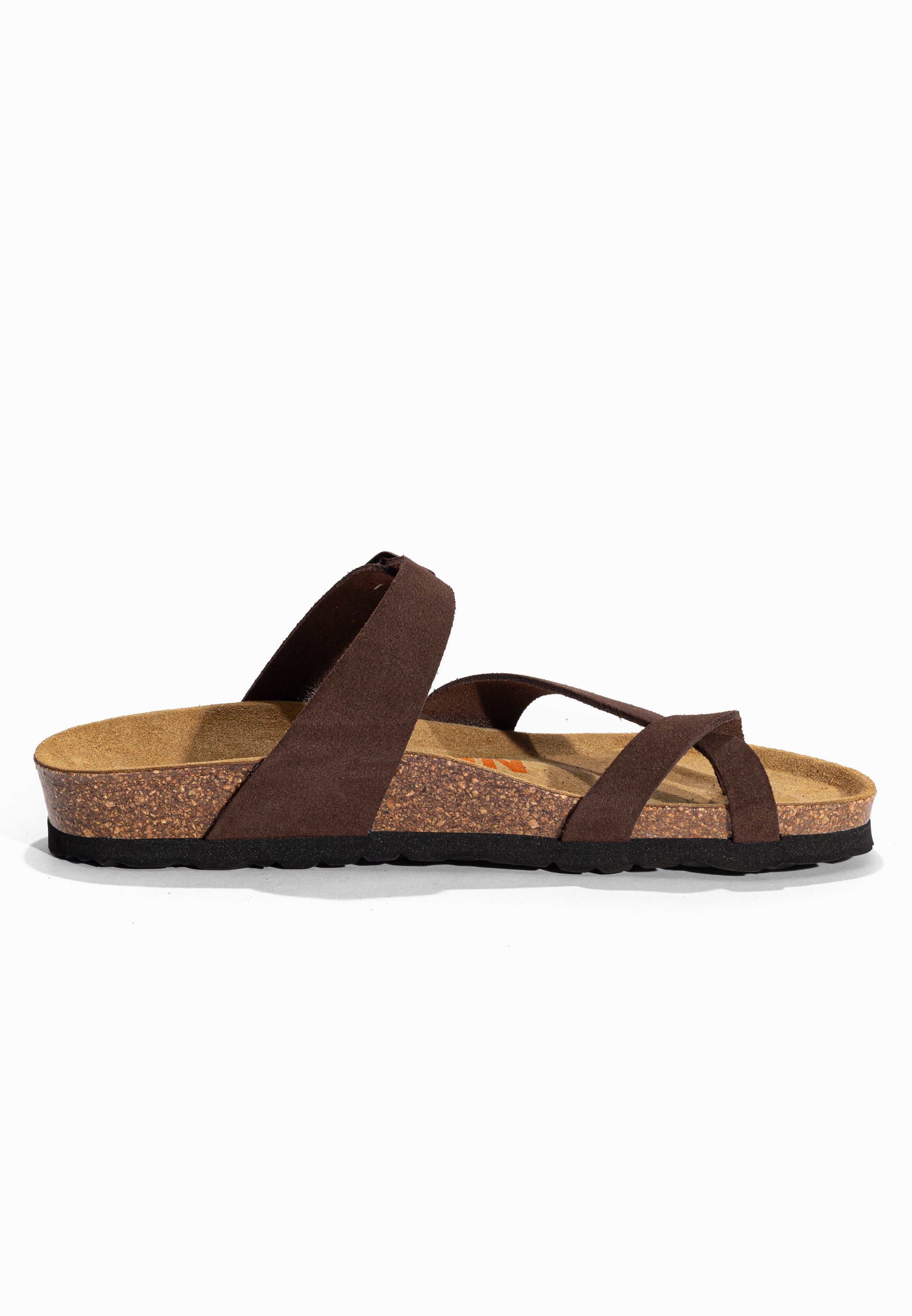 Sandales à Entre-doigts Diane Marron en Cuir Suédé Bayton pour Femme