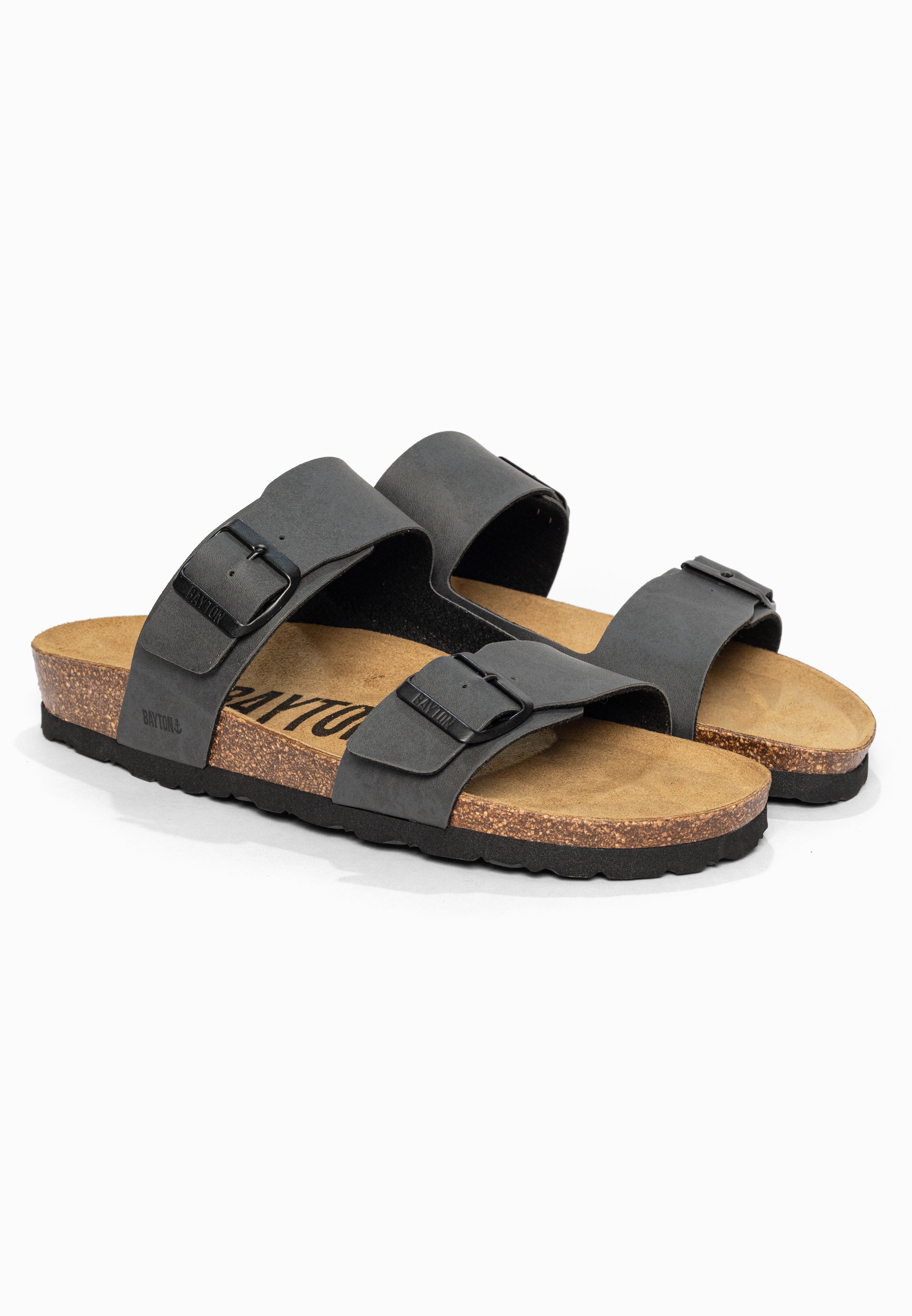 Sandales 2 Brides Ilithyie Anthracite Bayton pour Homme