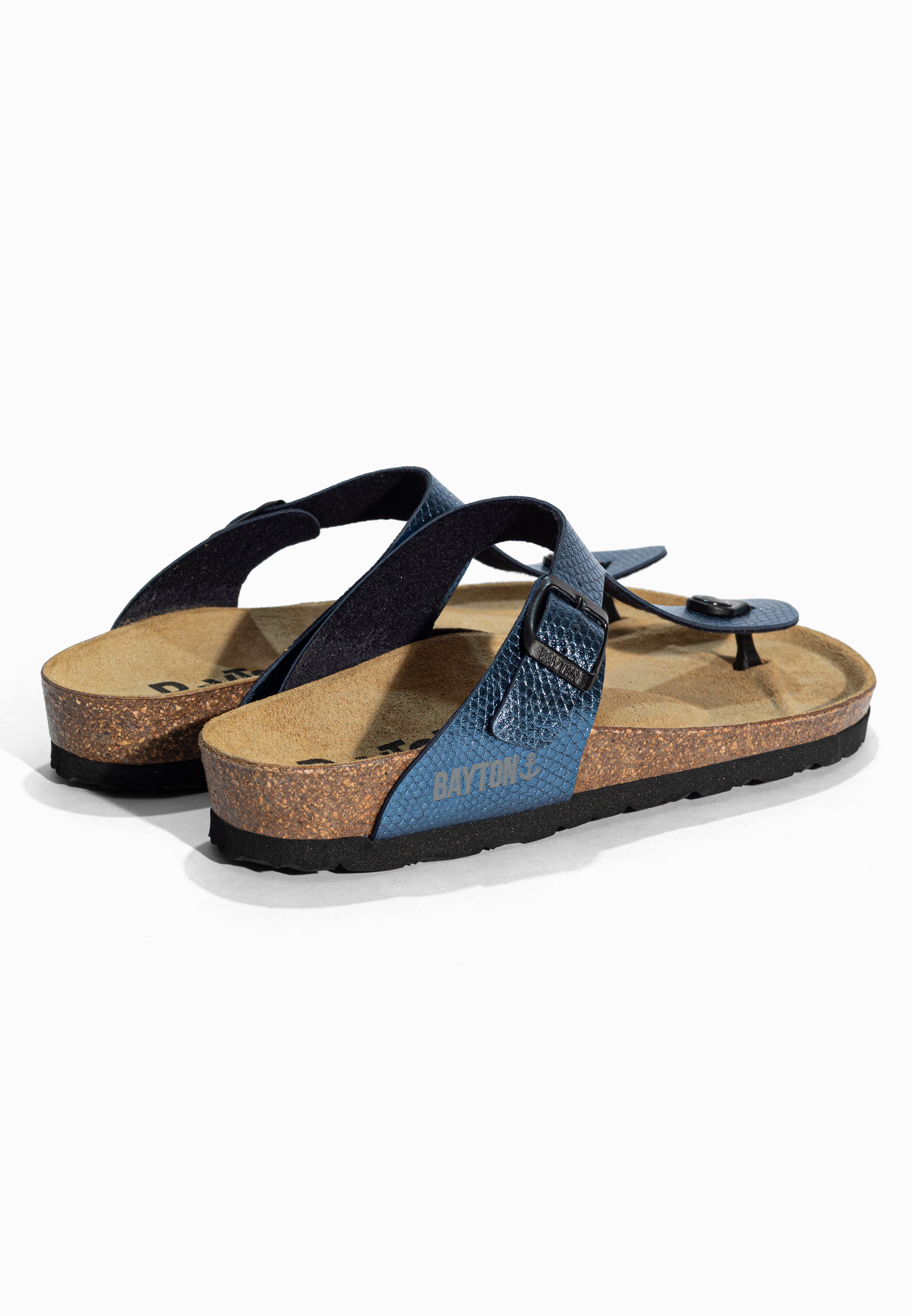 Sandales à Entre-doigts Mercure Bleu Bayton pour Femme