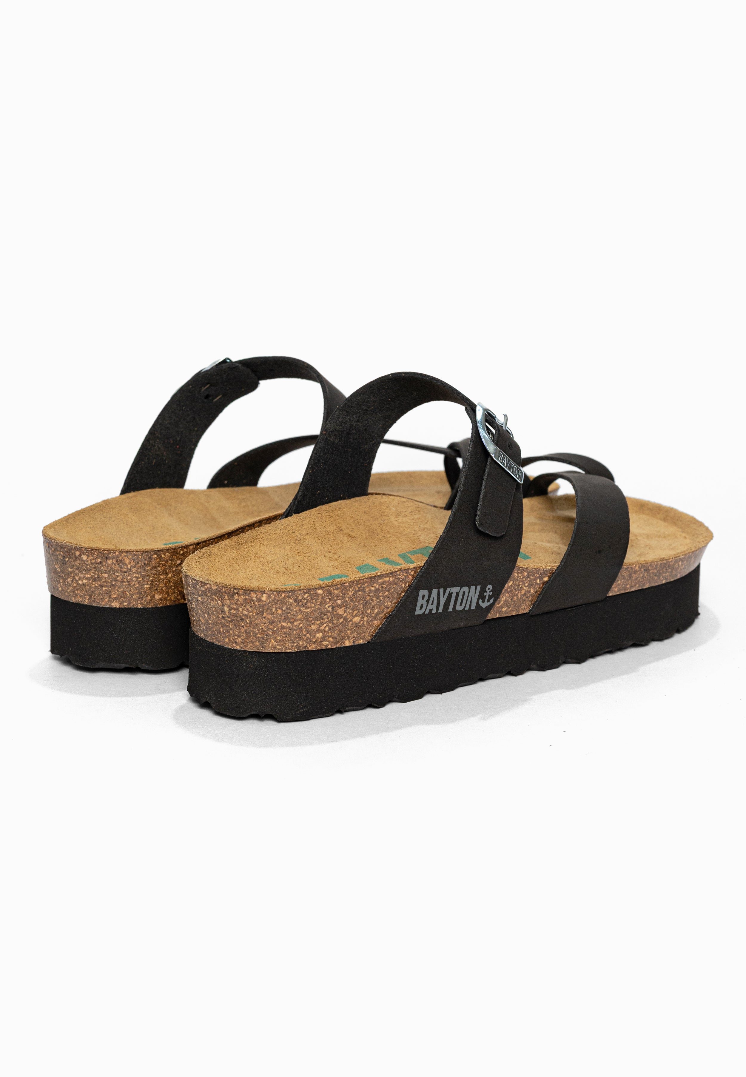 Sandales à Plateforme Andromac Noir Bayton pour Femme
