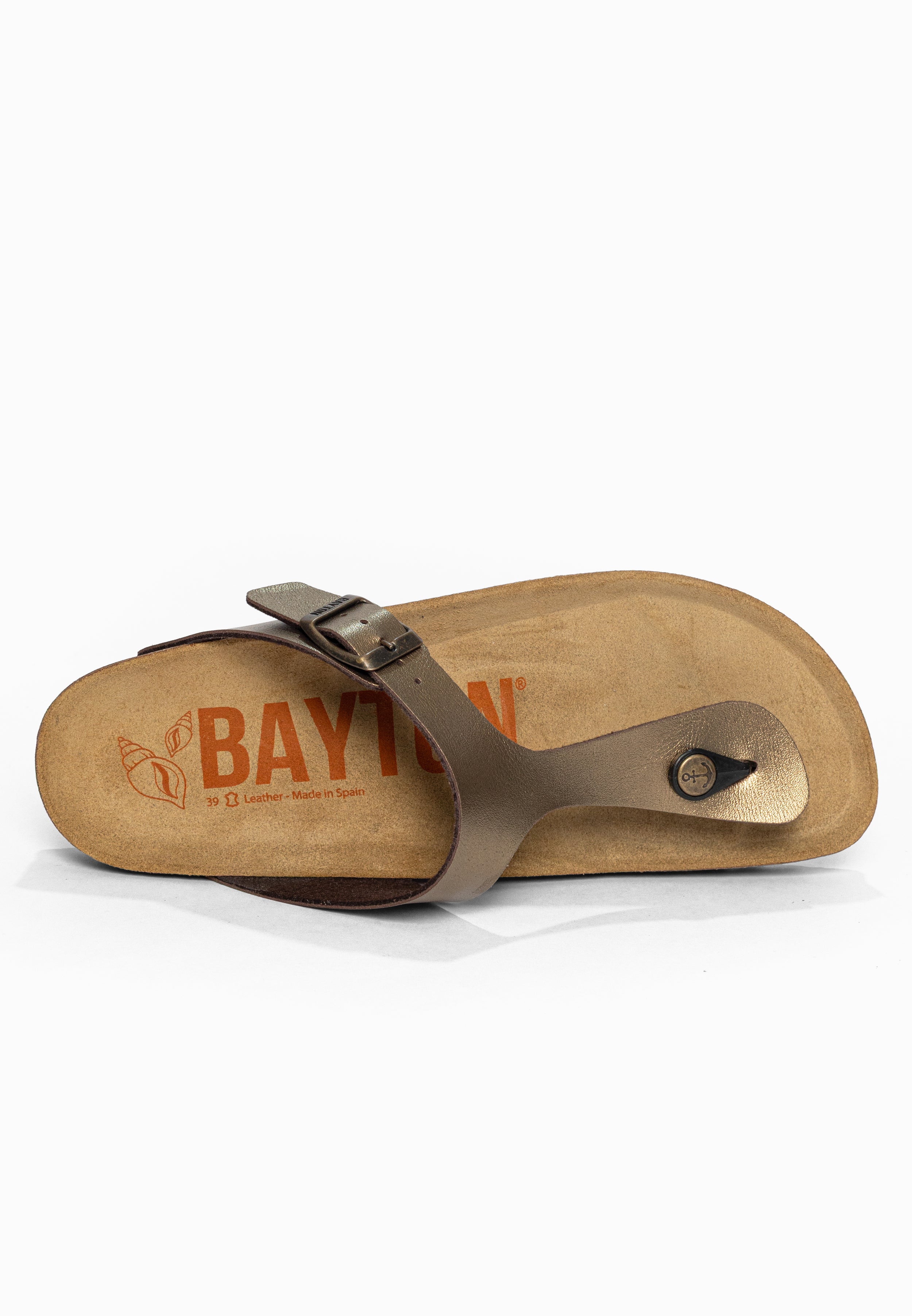 Sandales à Entre-doigts Mercure Bronze Bayton pour Femme