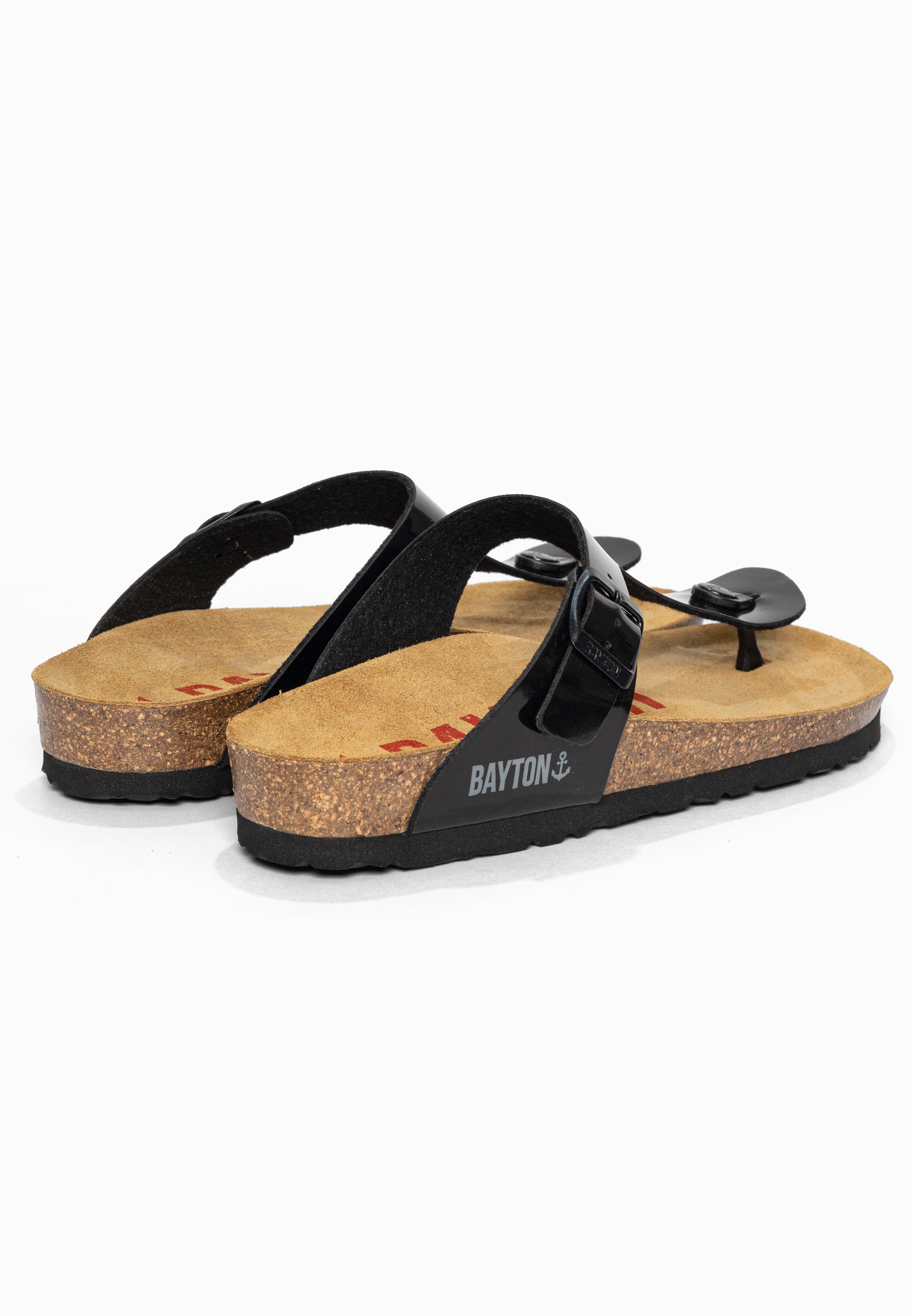 Sandales à Entre-doigts Mercure Noir Bayton pour Femme